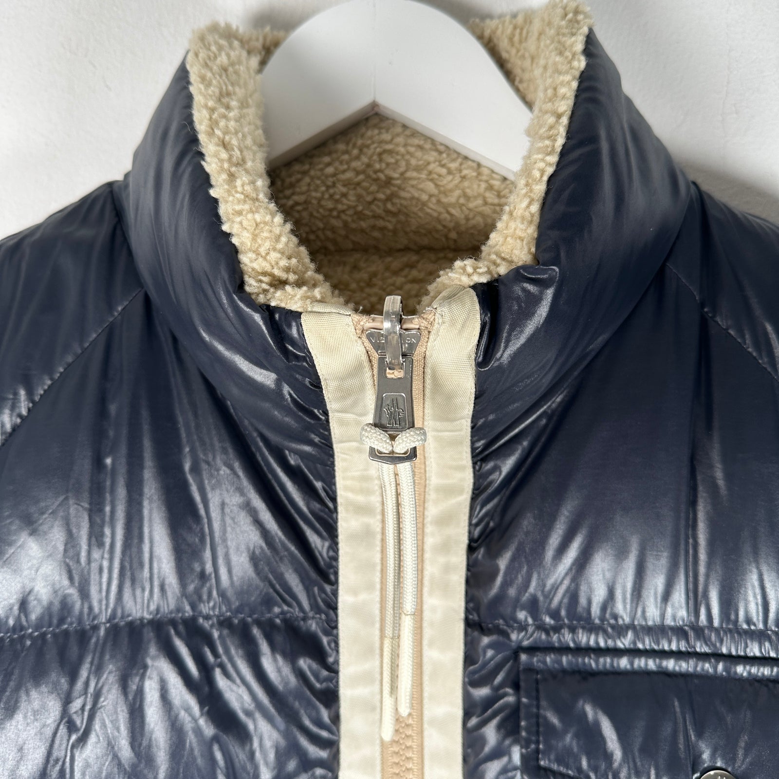 Moncler Navy Reversible Puffer Size M