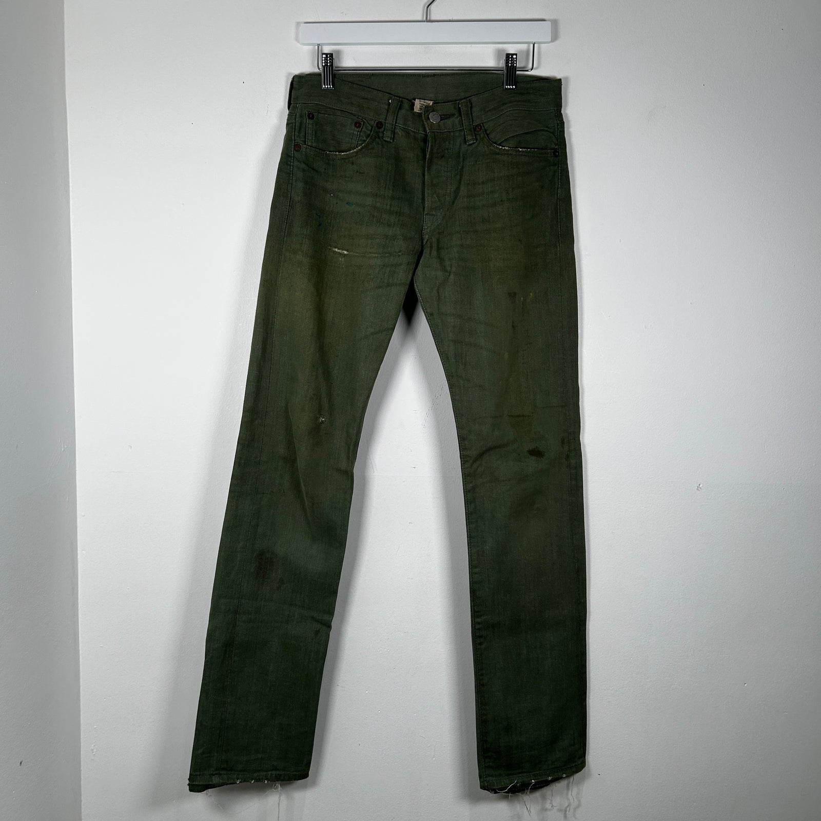 RRL Green Selvedge Straight Leg Jeans Size 28
