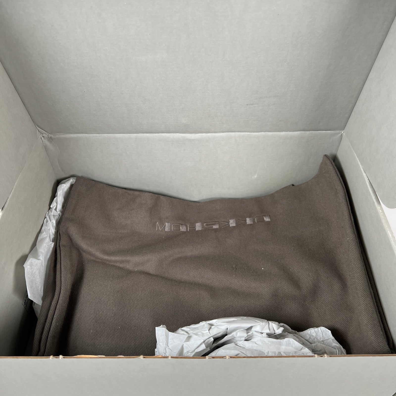 Rick Owens Drkshdw Oyster/Milk Shaggy Ramones Size 40