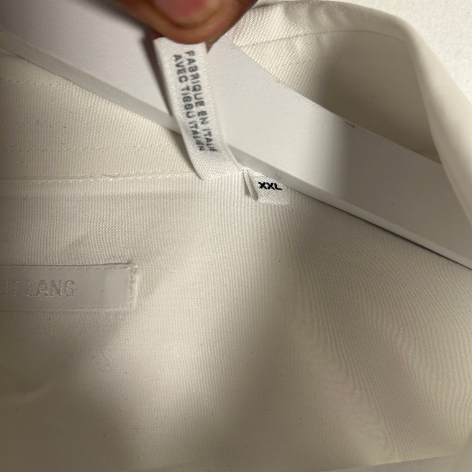 Helmut Lang White Back Bondage Button-up Shirt Size XXL