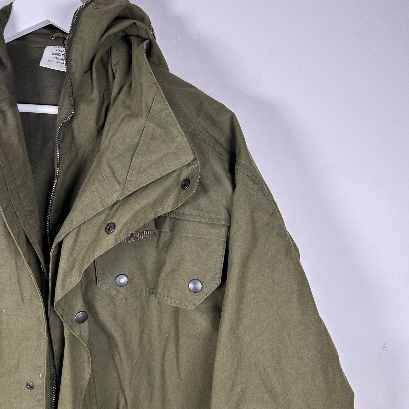 Vetements SS19 Georgian Military Gimp Parka Size S