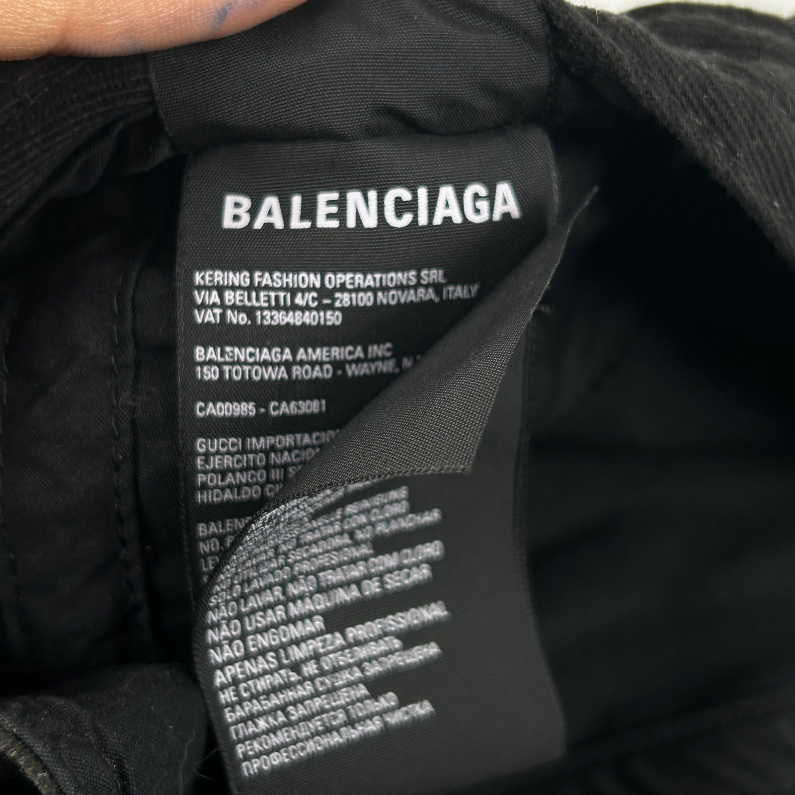 Balenciaga Black Logo Cap Size L