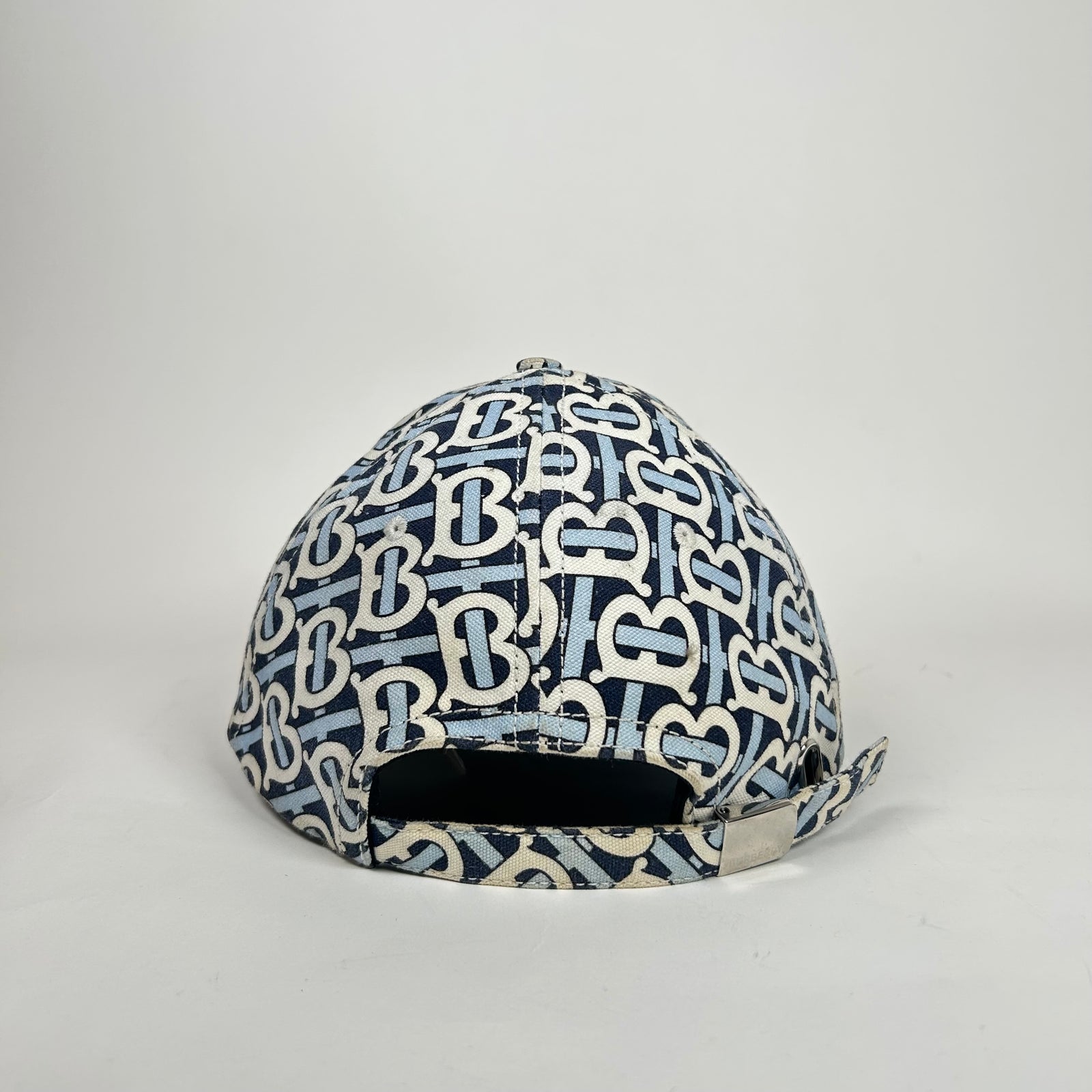 Burberry White/Blue TB Monogram Hat