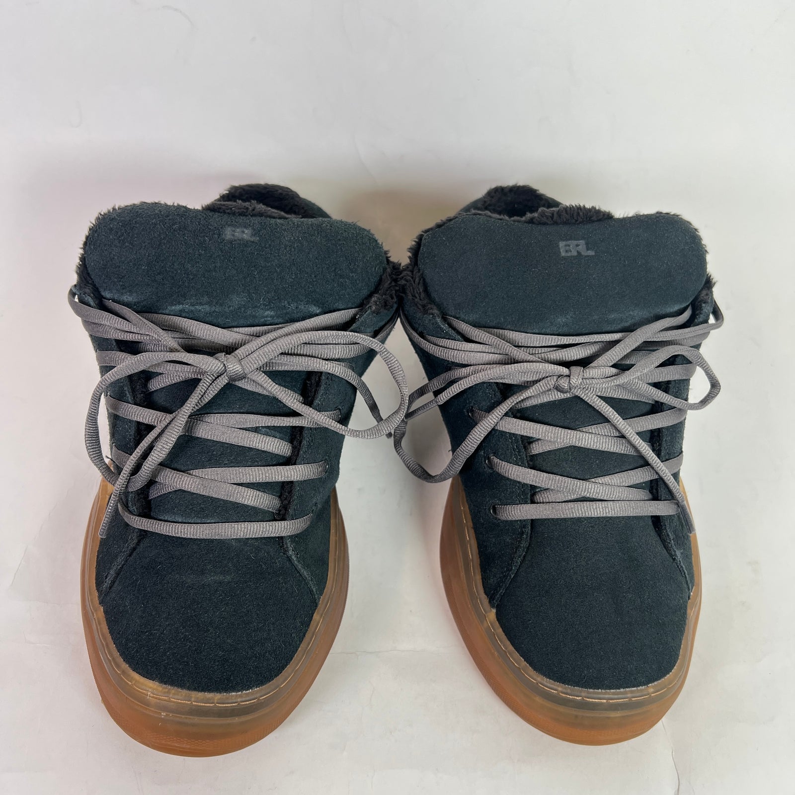 ERL Black/Gum Vamp Suede Low-Top Sneaker Size 12