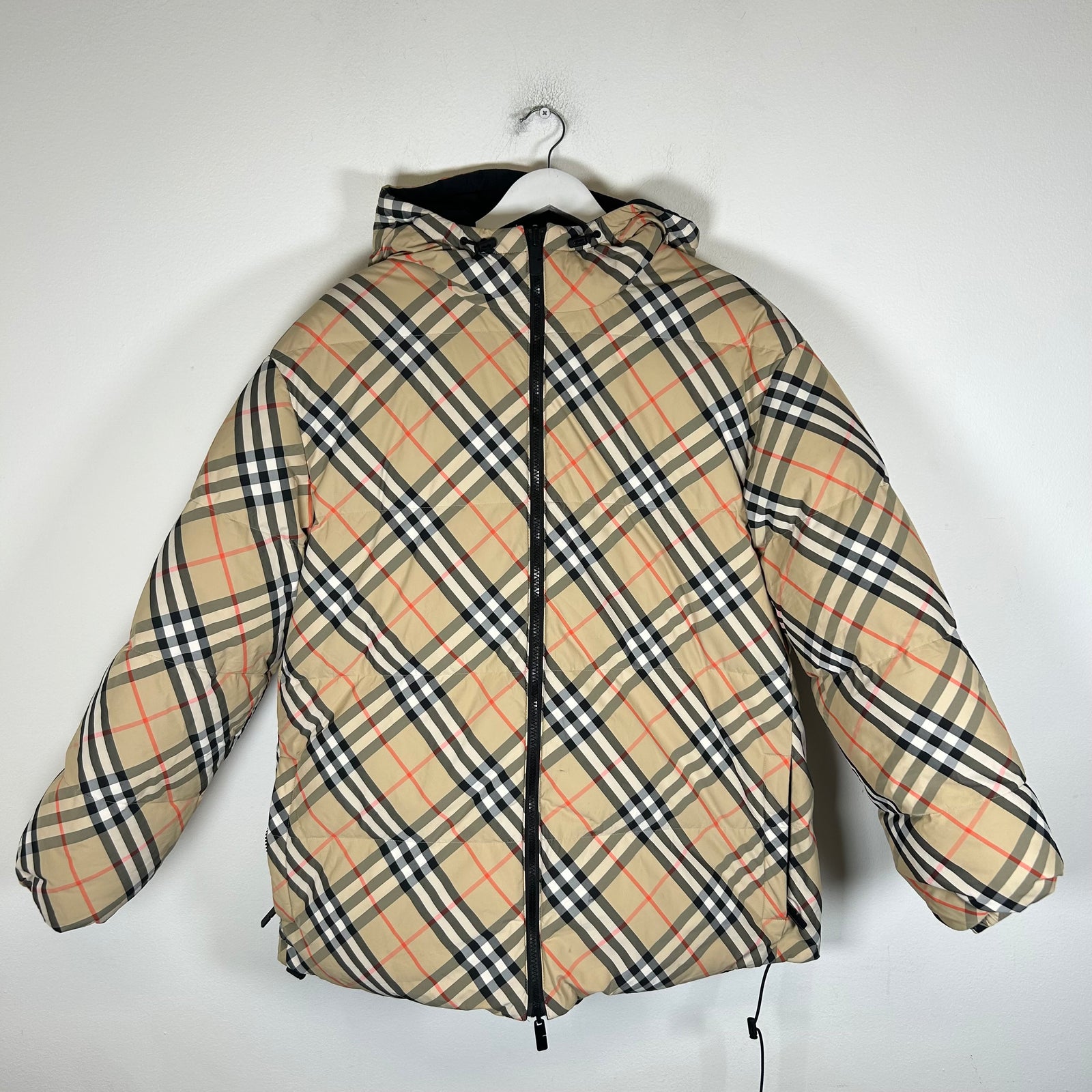 Burberry SS25 Check Reversible Down Puffer Jacket Size L