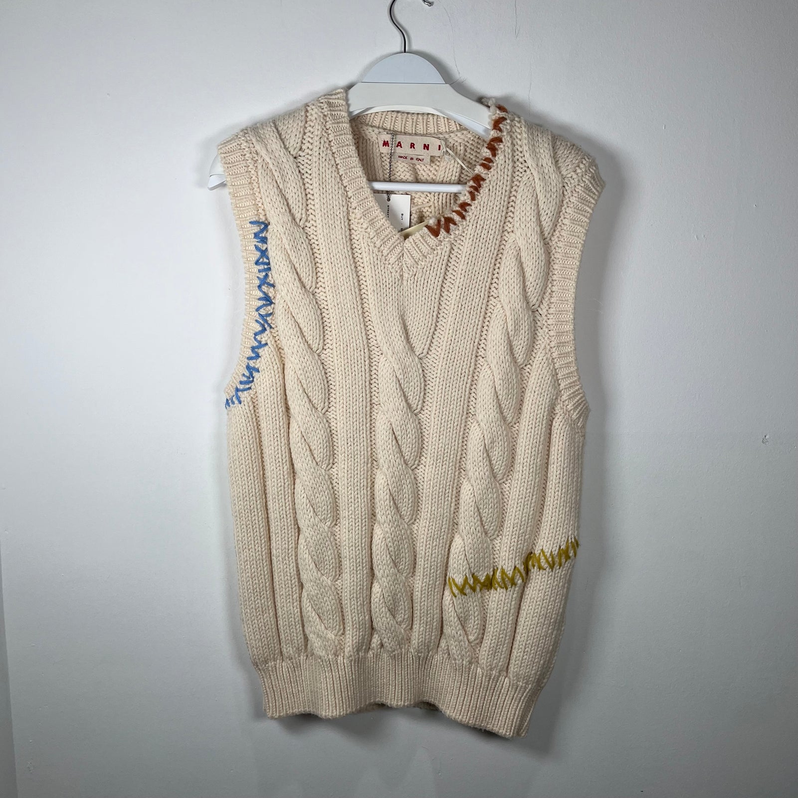 Marni Scar Cable Knit Vest Size 48