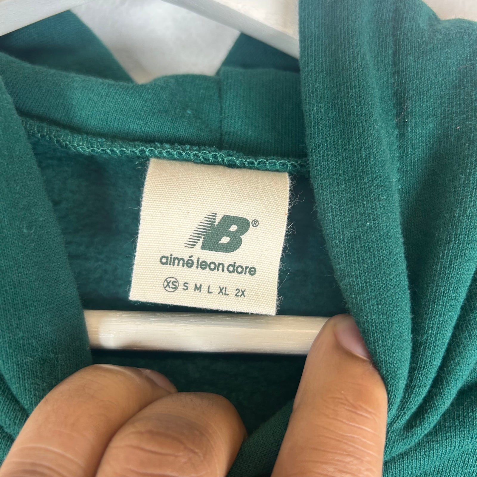 Aime Leon Dore x New Balance Green Sonny League Hoodie Size XS