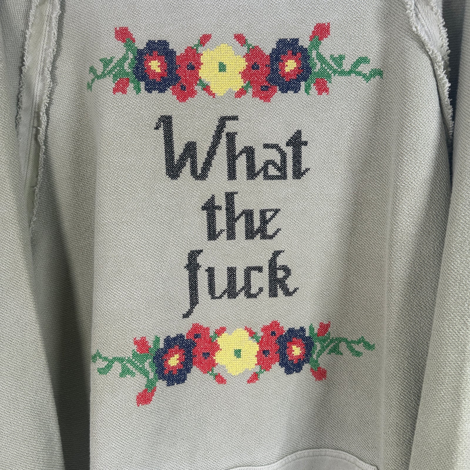 Maison Margiela 'What The Fuck' Reversible Crewneck Size 52