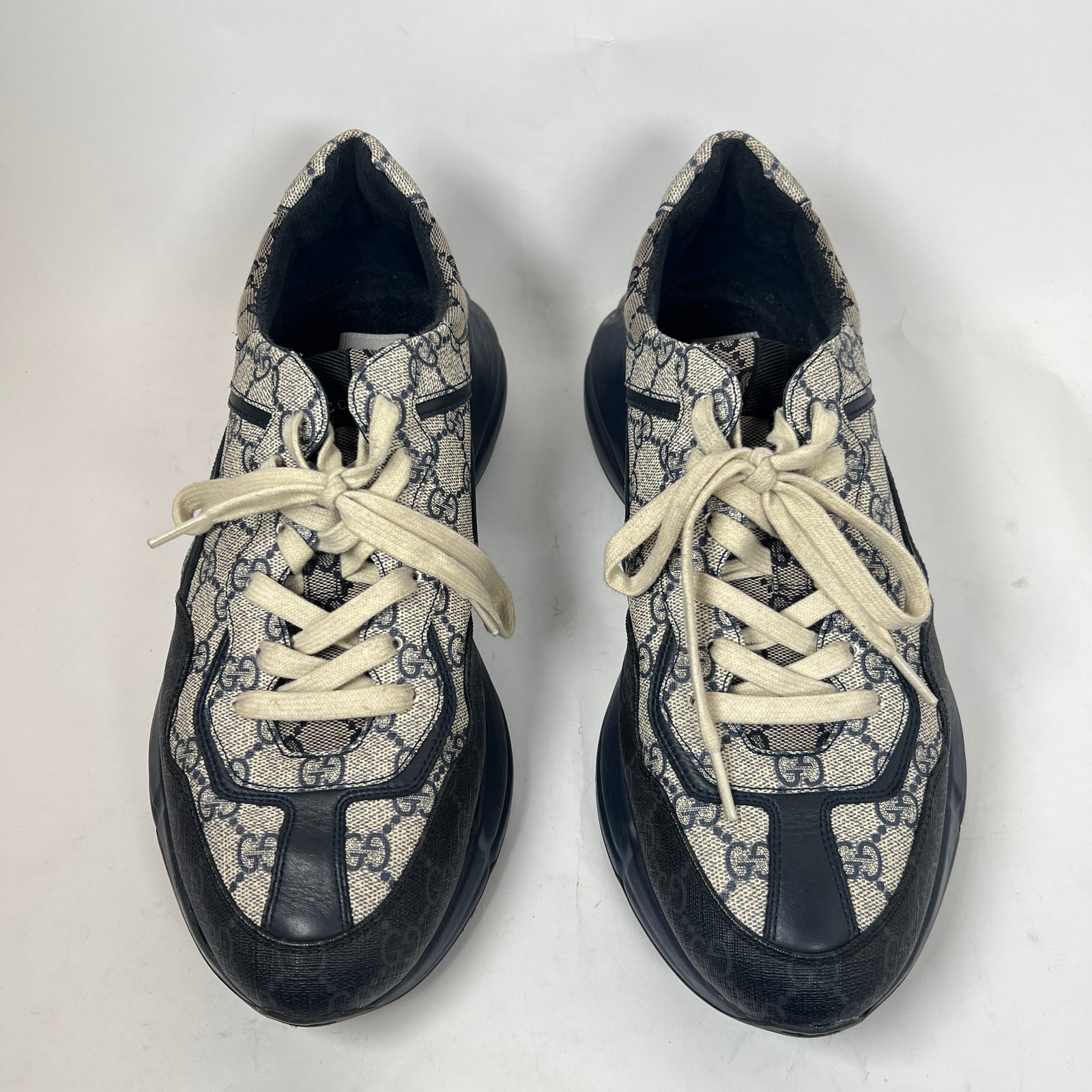 Gucci Navy GG Rhyton Sneaker Size GG 11