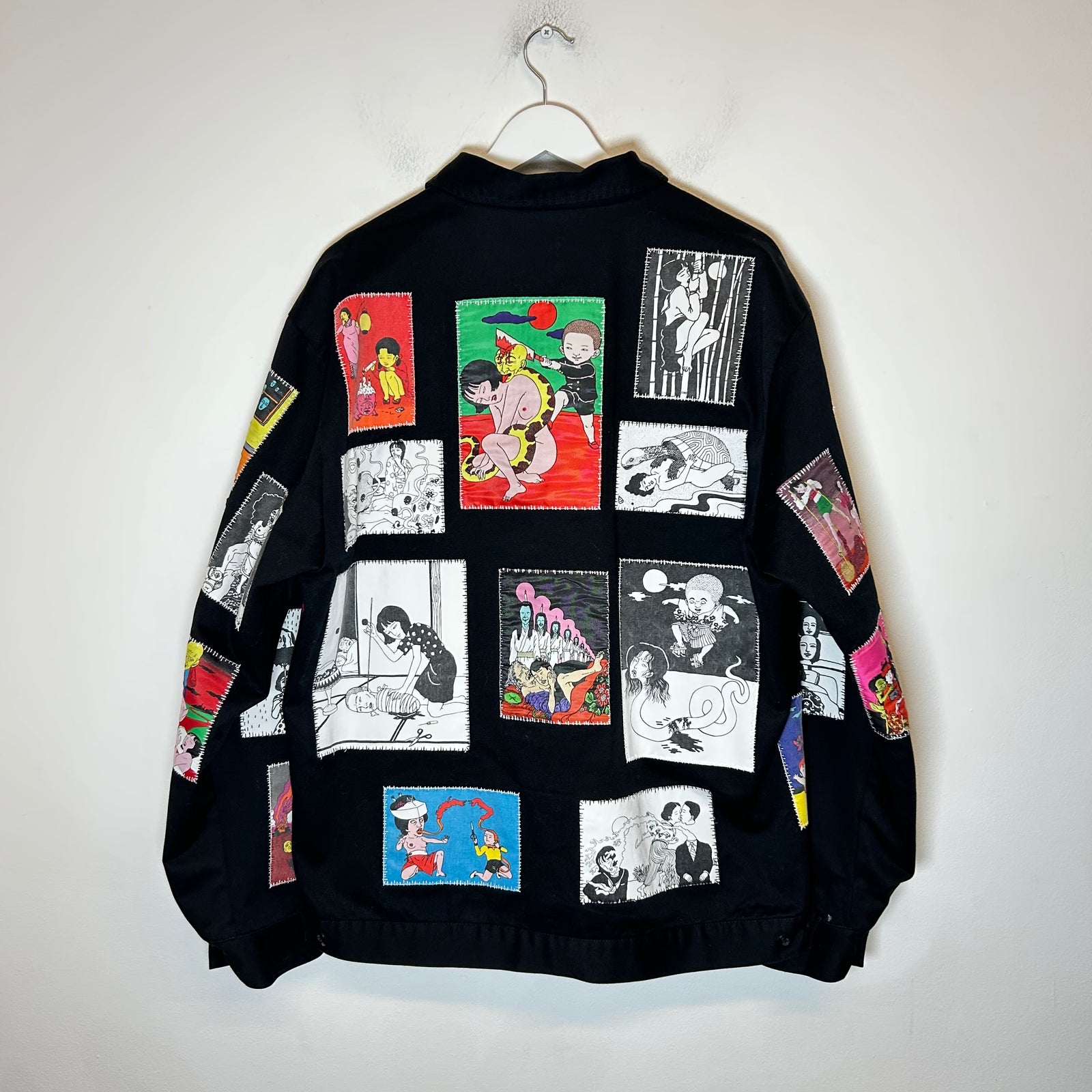 Supreme x Toshio Saeki FW20 Black Patchwork Quilted Work Jacket Size XL