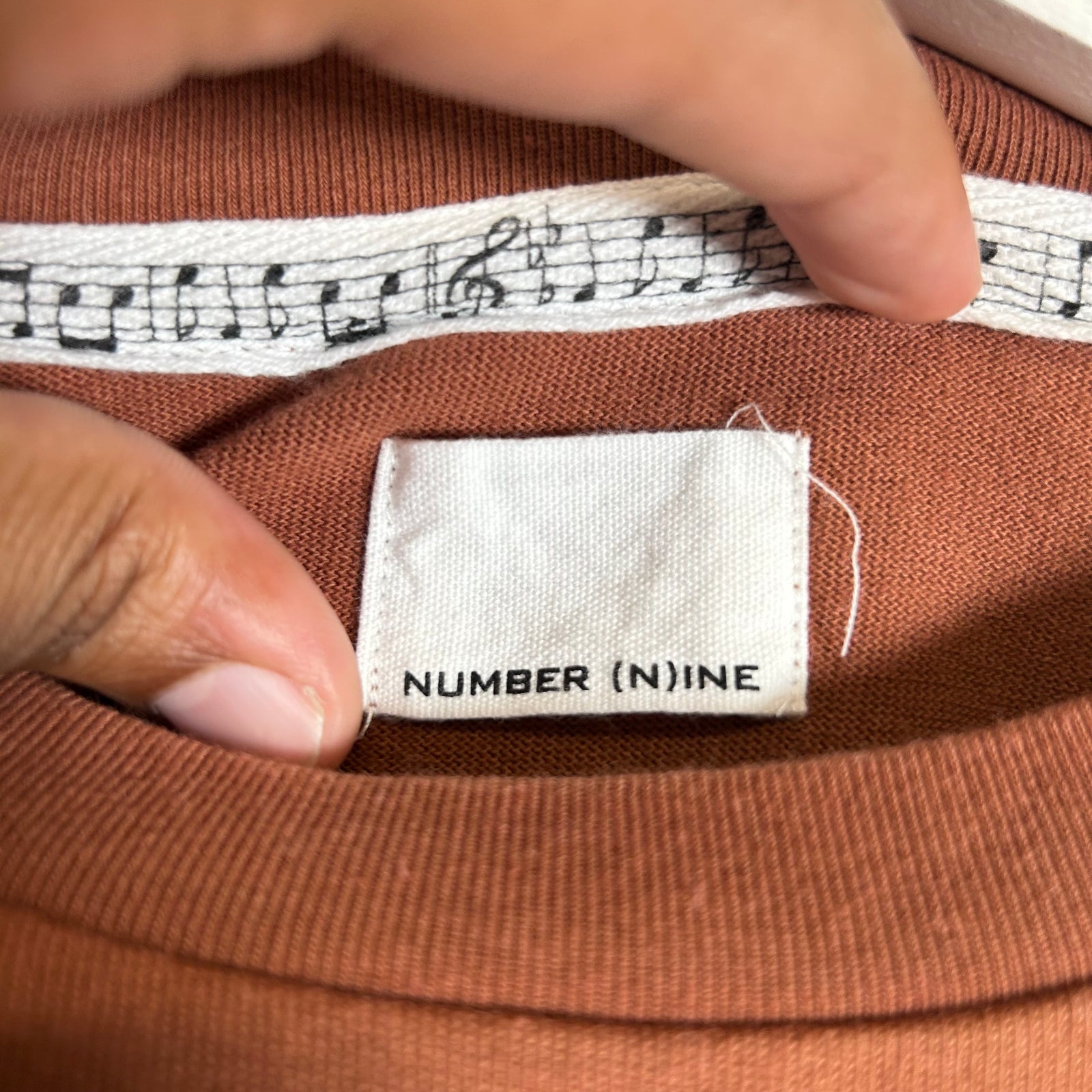 Number (N)ine Brown Blank T-shirt Size M