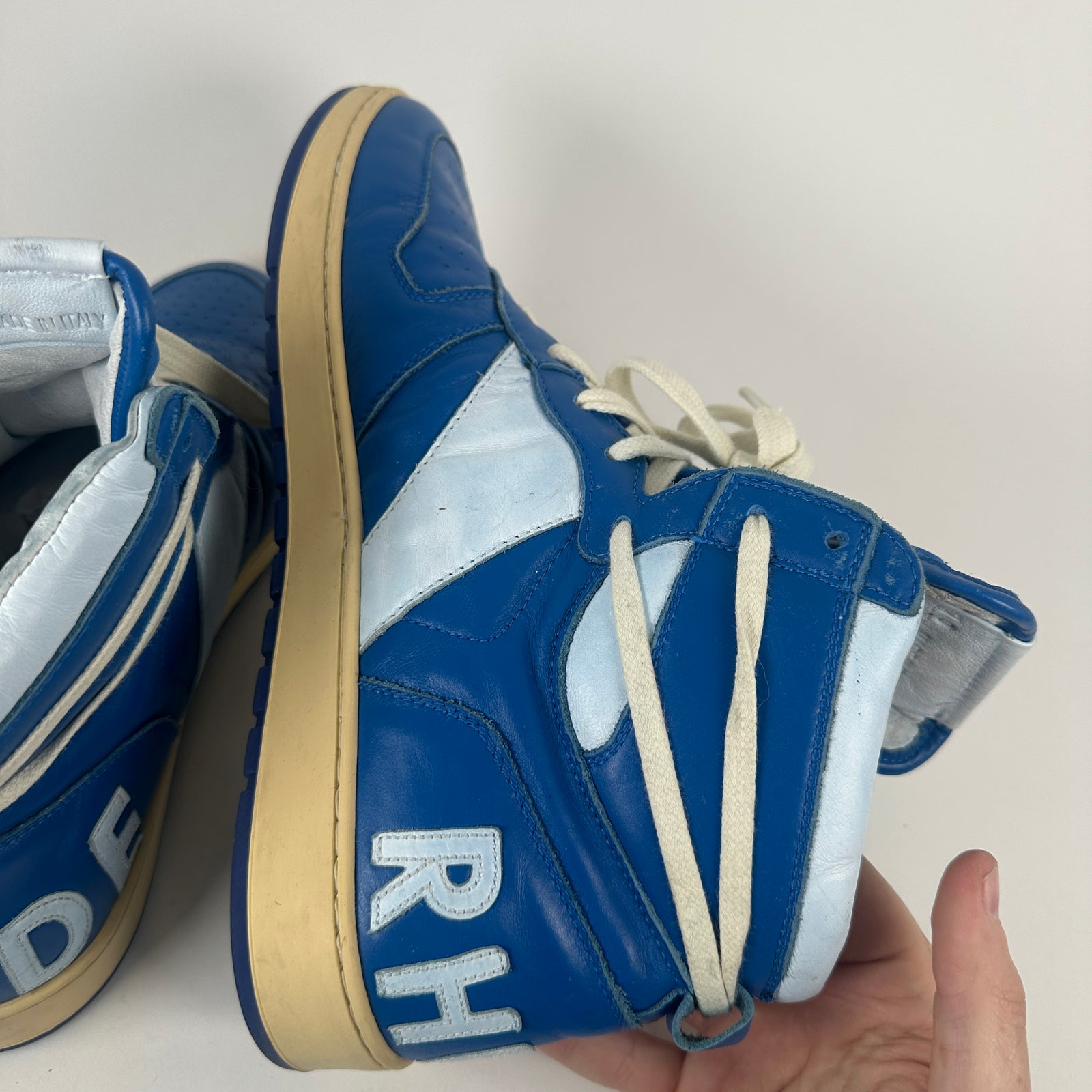 Rhude Rhecess Blue High Top Size 10