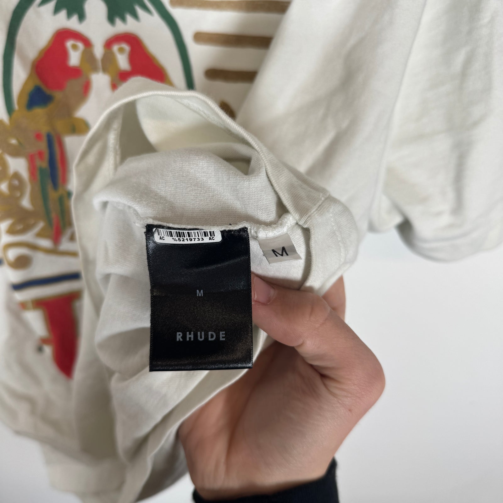 Rhude White New Money Tee Size M
