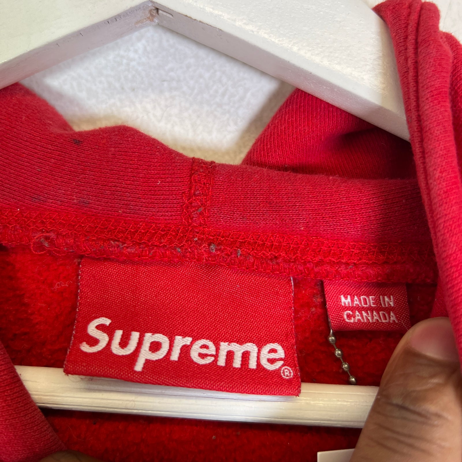 Supreme x Kaws Red Chalk Box Logo Hoodie Size XL