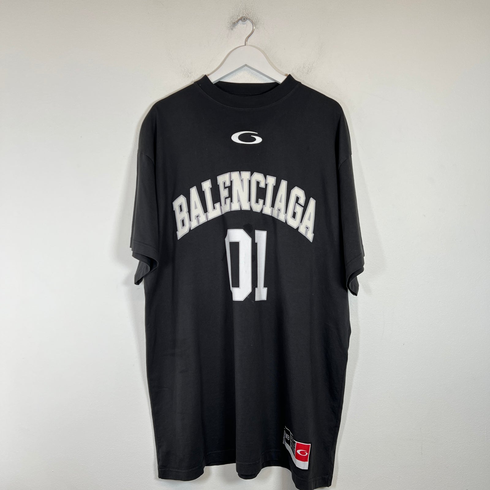 Balenciaga Grey Basketball T-shirt Size 3