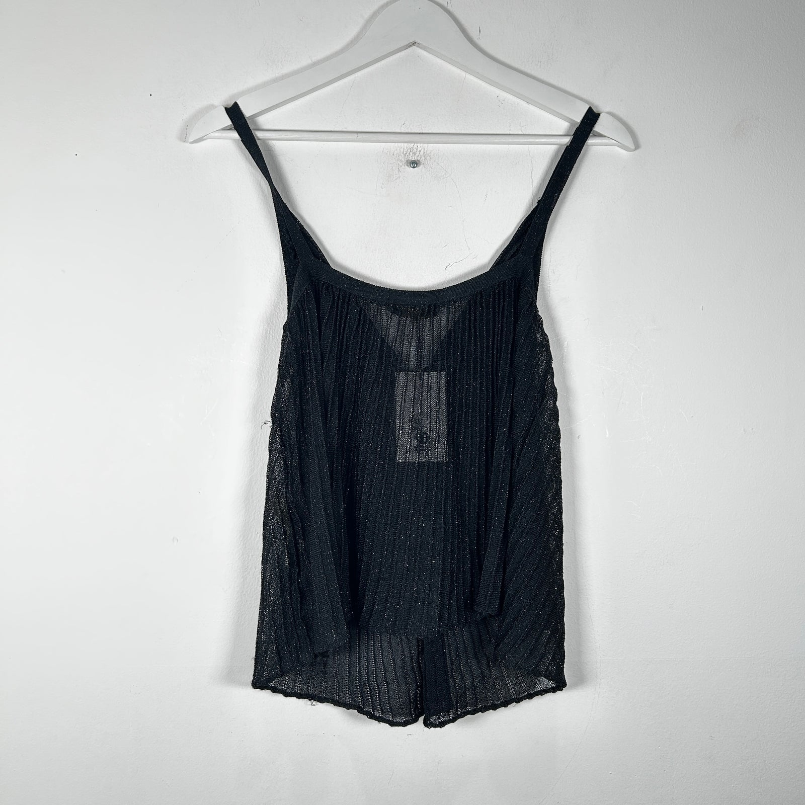 Hysteric Glamour Black Shear Sparkle Bow Top Size M