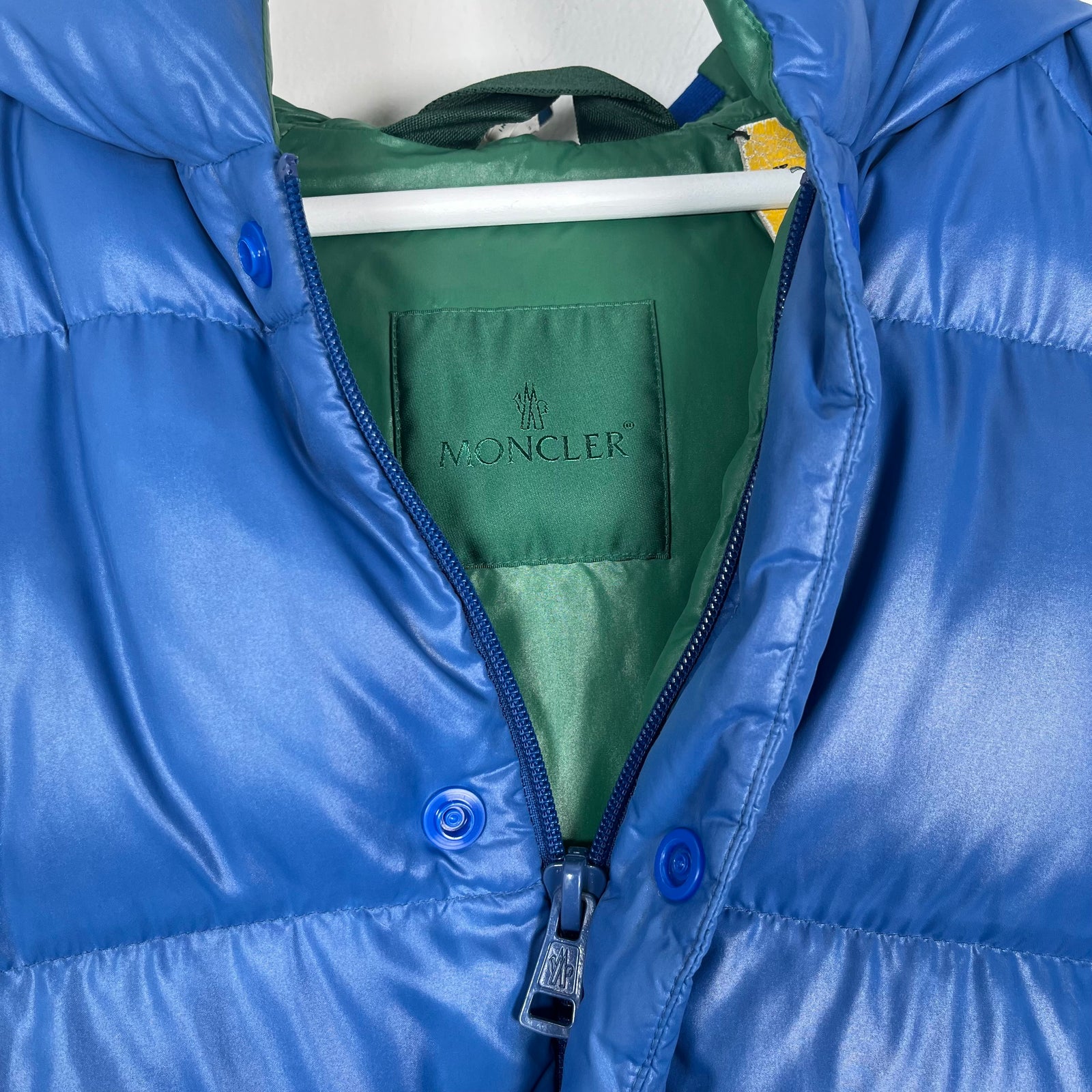 Moncler Suginami Giubbotto Blue Down Coat Size M