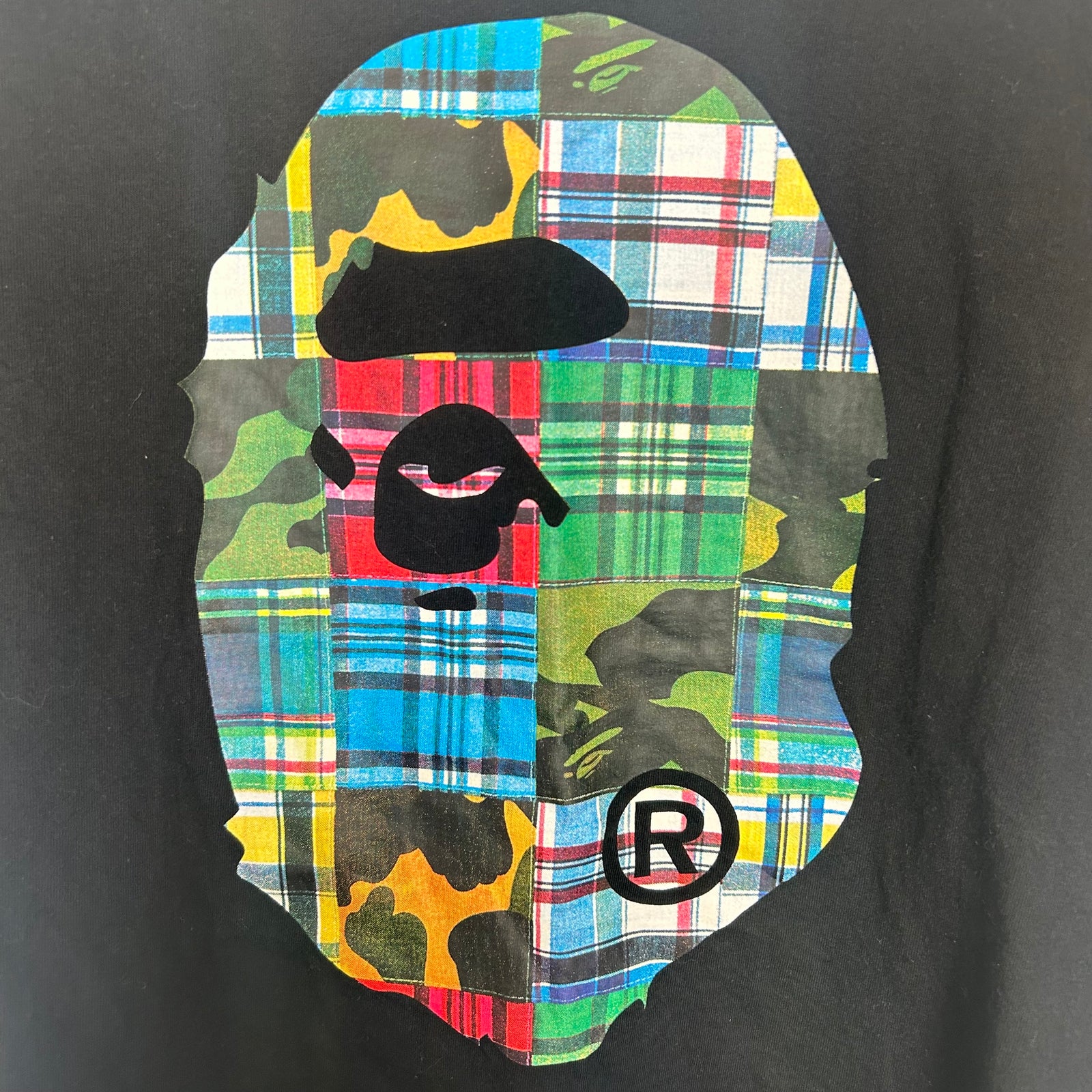 Bape Multicolor Pattern Ape Head T-shirt Size M