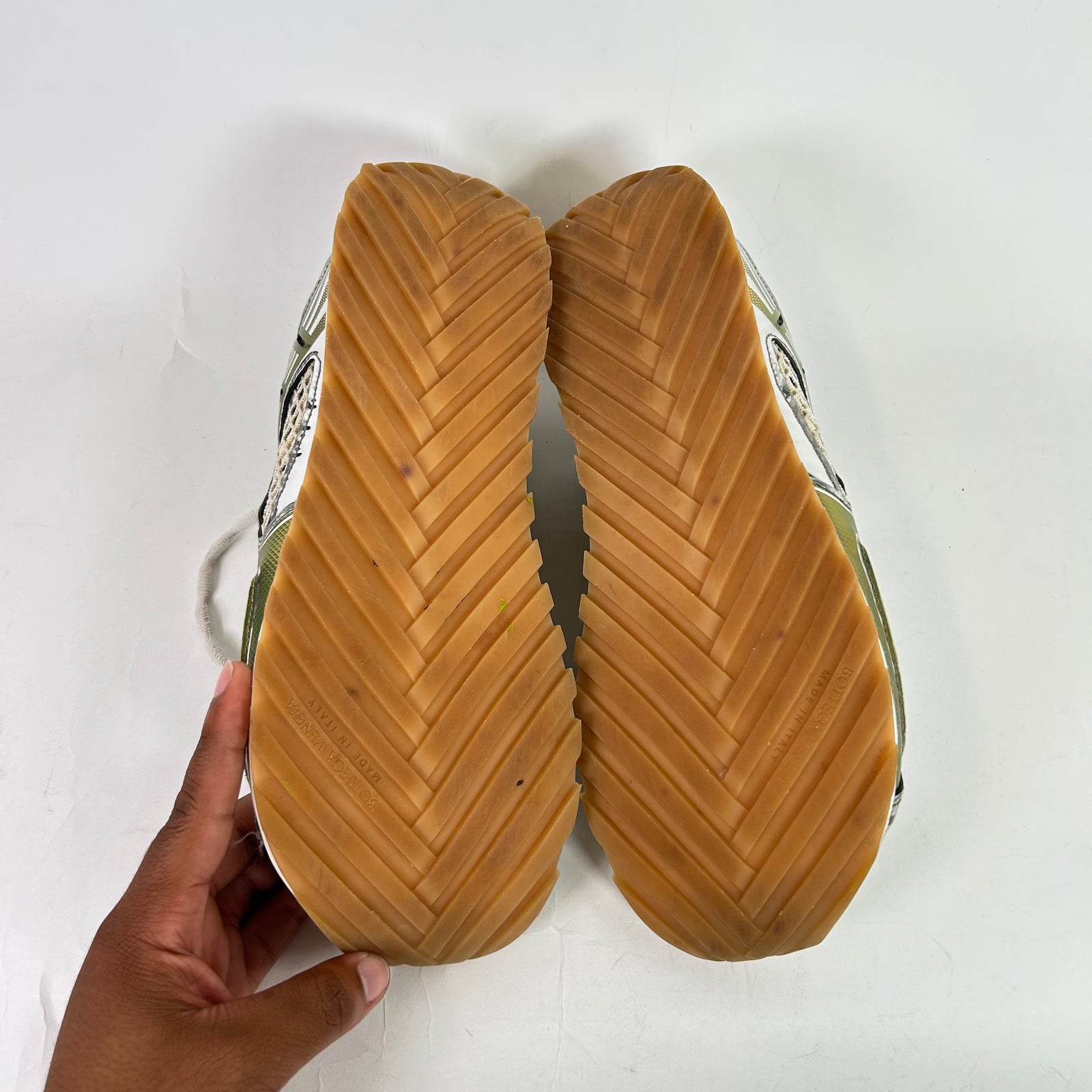 Bottega Veneta Green Mesh Orbit Sneaker