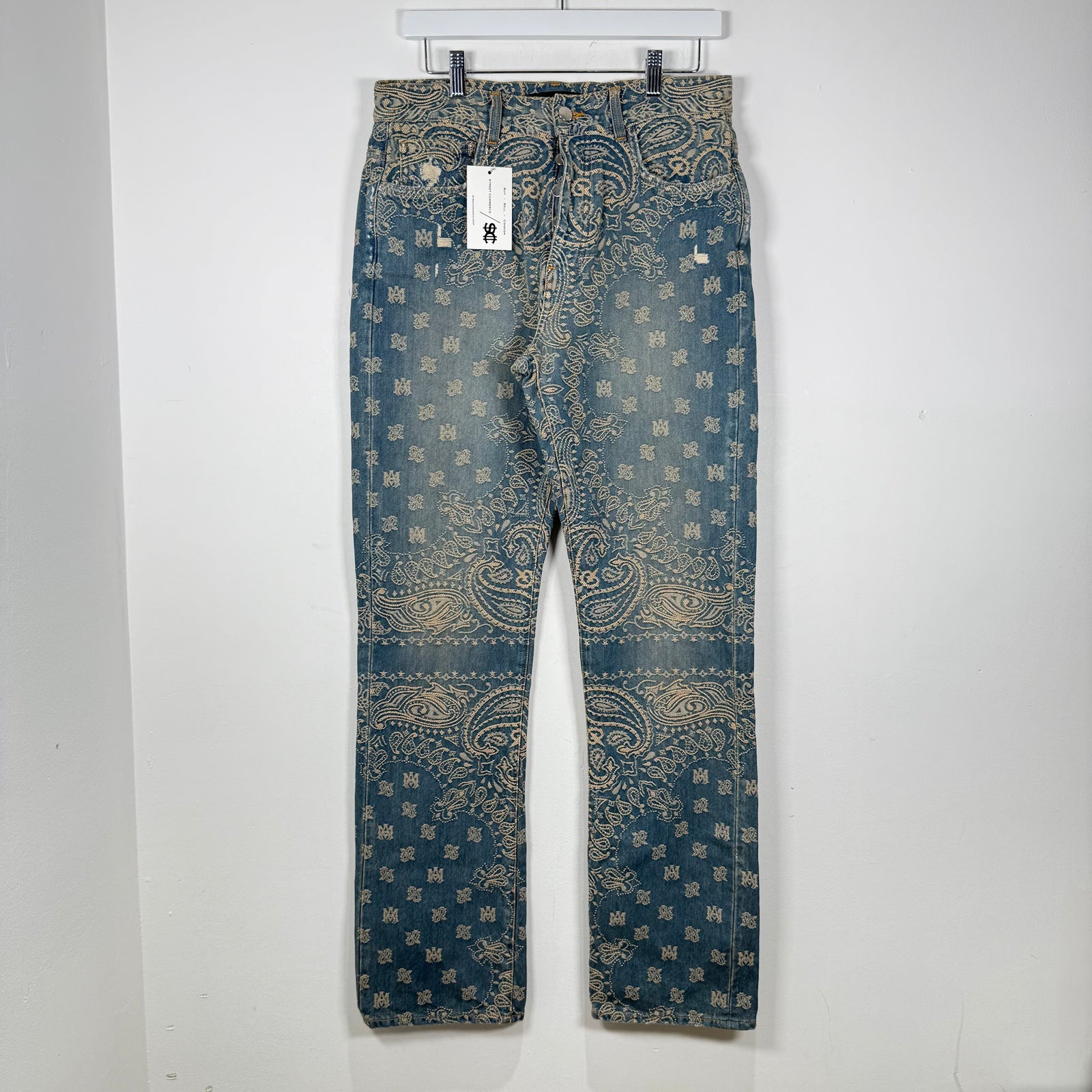 Amiri Bandana Paisley Denim Pants Size 30