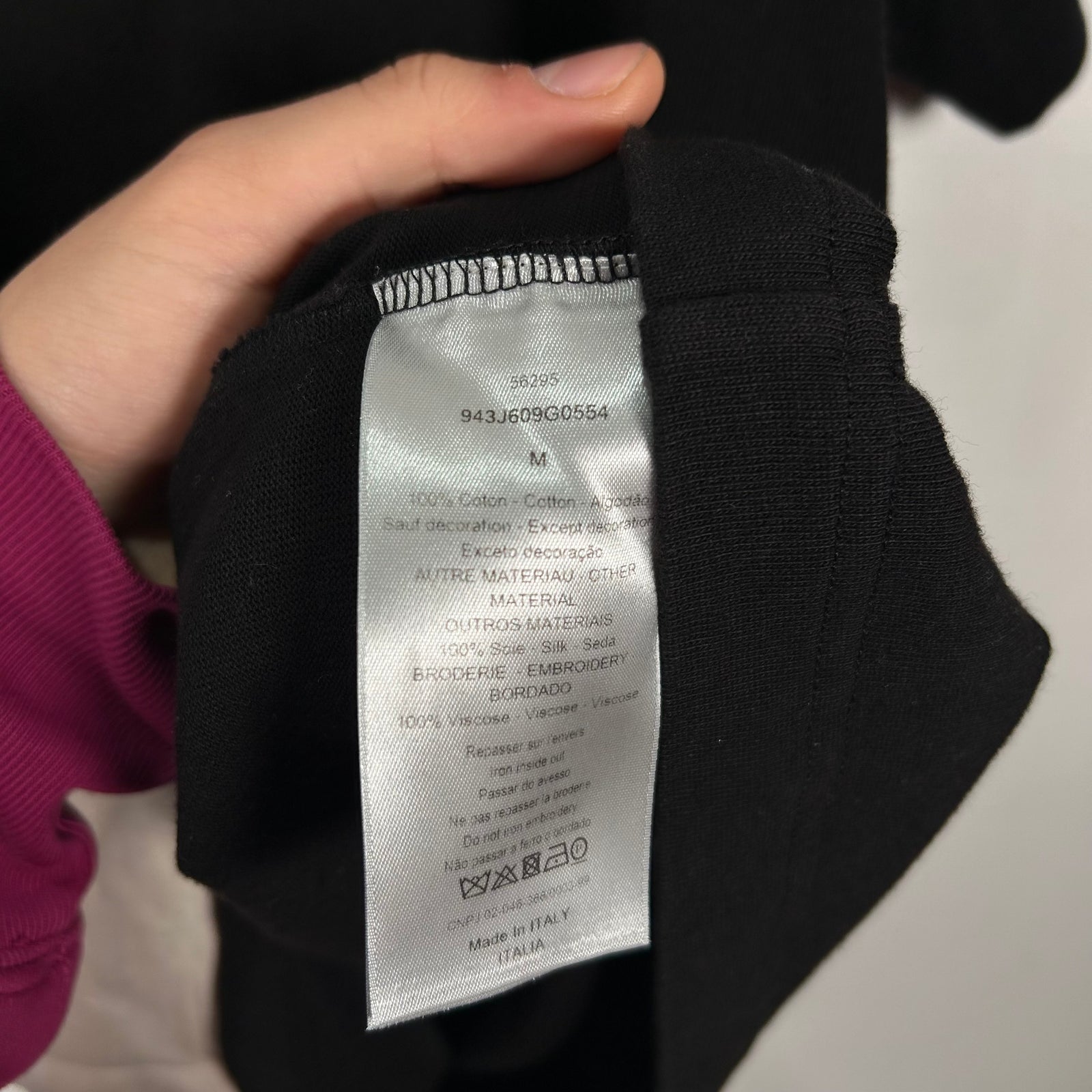 Dior Black Patchwork Shirt Size M