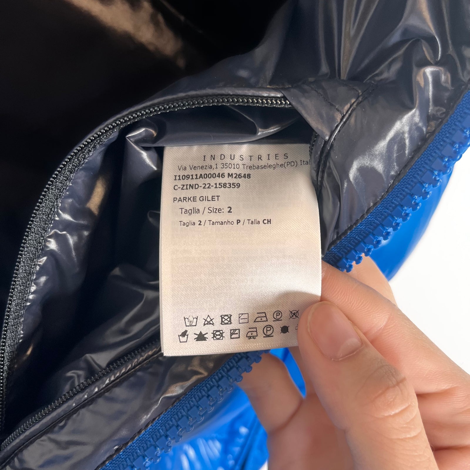 Moncler Blue Puffer Vest Size M