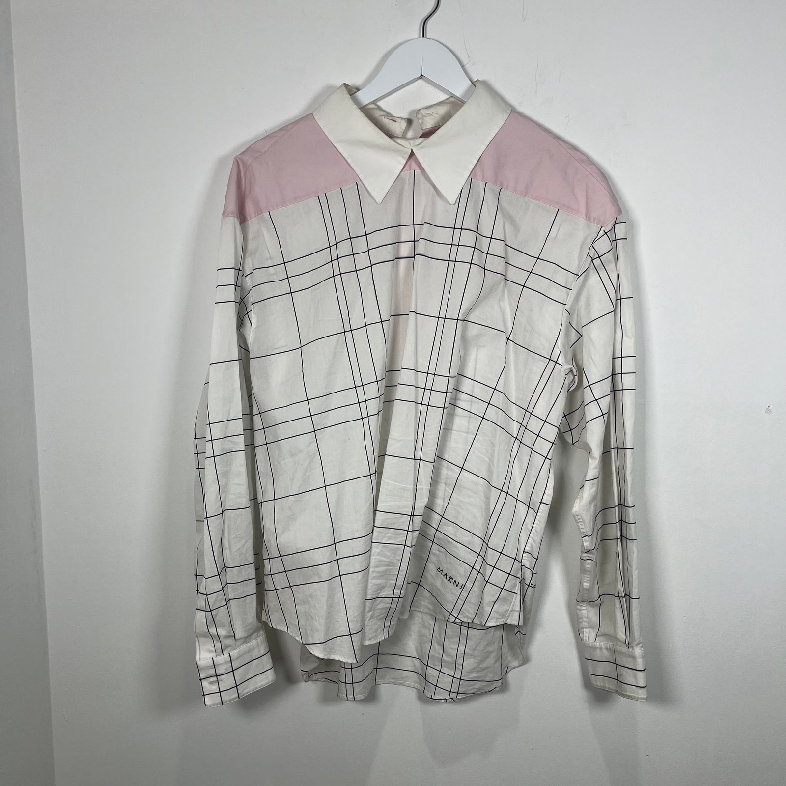 Marni Double Collar Striped Button-Up Shirts Size S