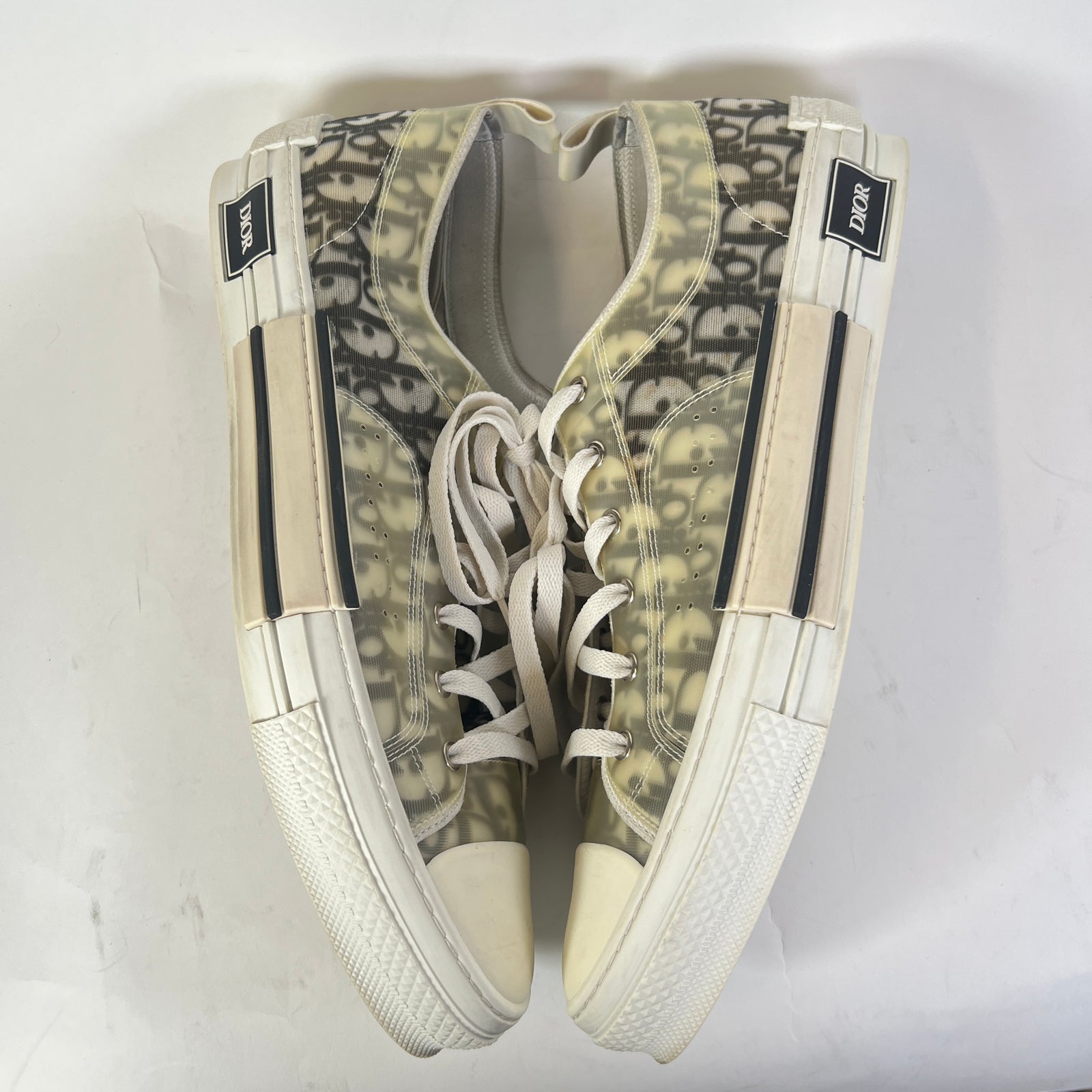 Dior B23 Black/White Oblique Low-Top Sneaker Size 51