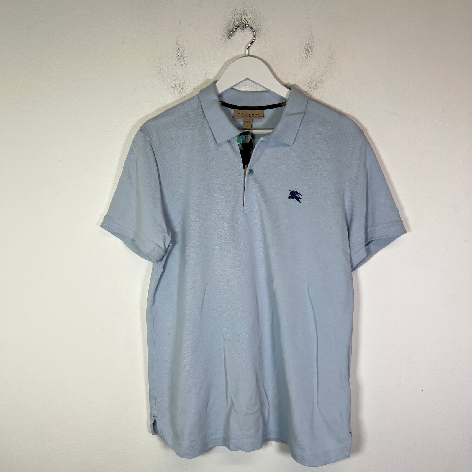 Burberry Light Blue Hatley Camo Polo Shirt