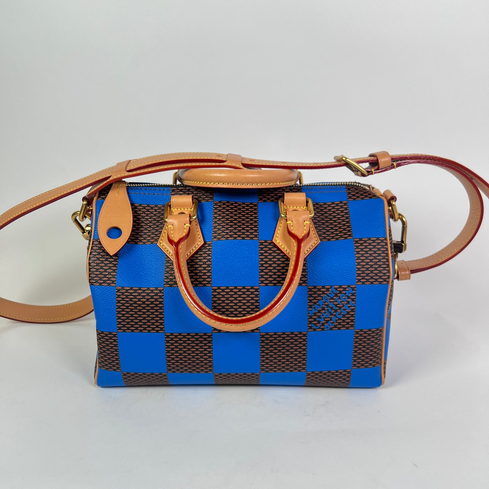 Louis Vuitton Blue Damier Pop Speedy Bandouliere 25
