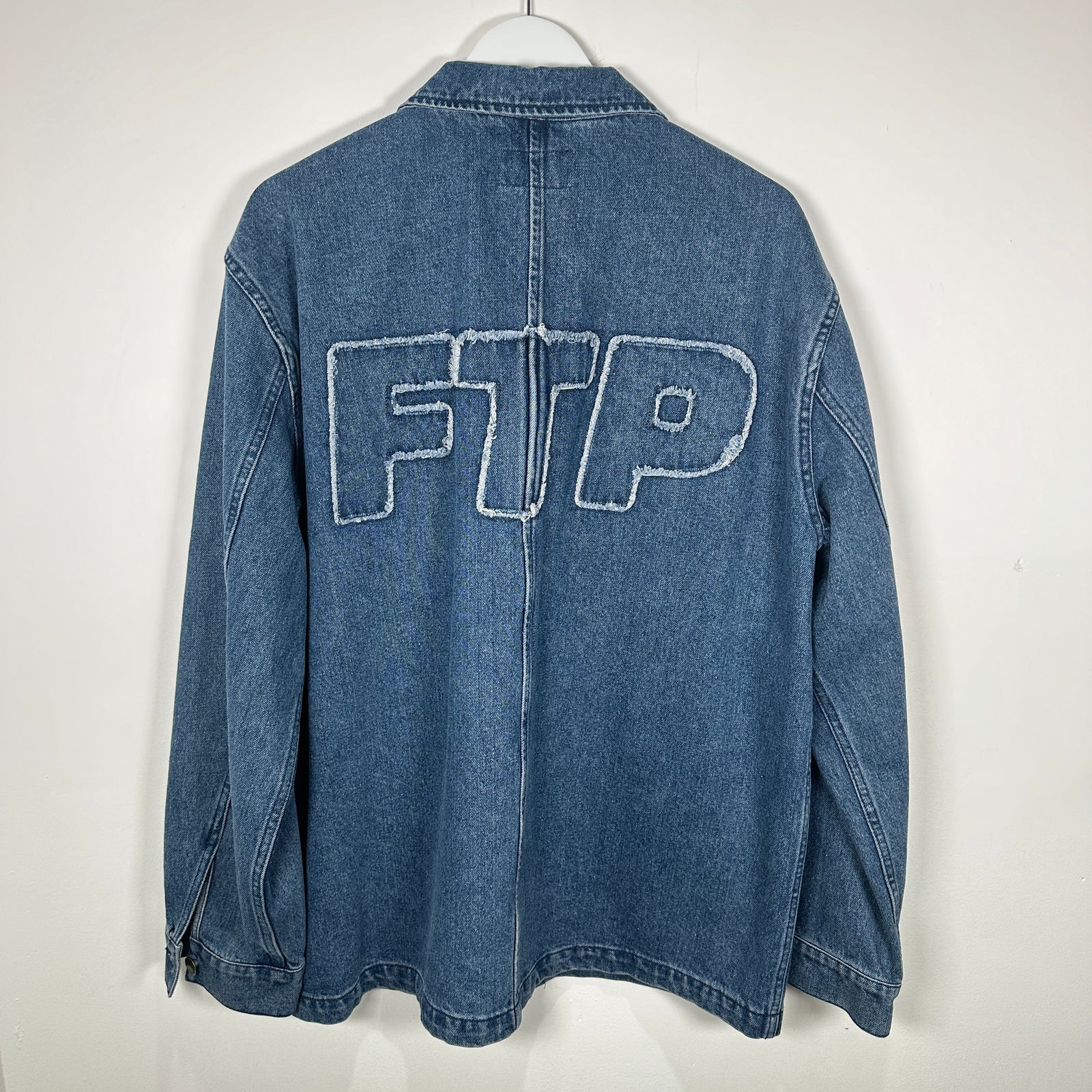 FTP Zip-Up Denim Chore Jacket Size L