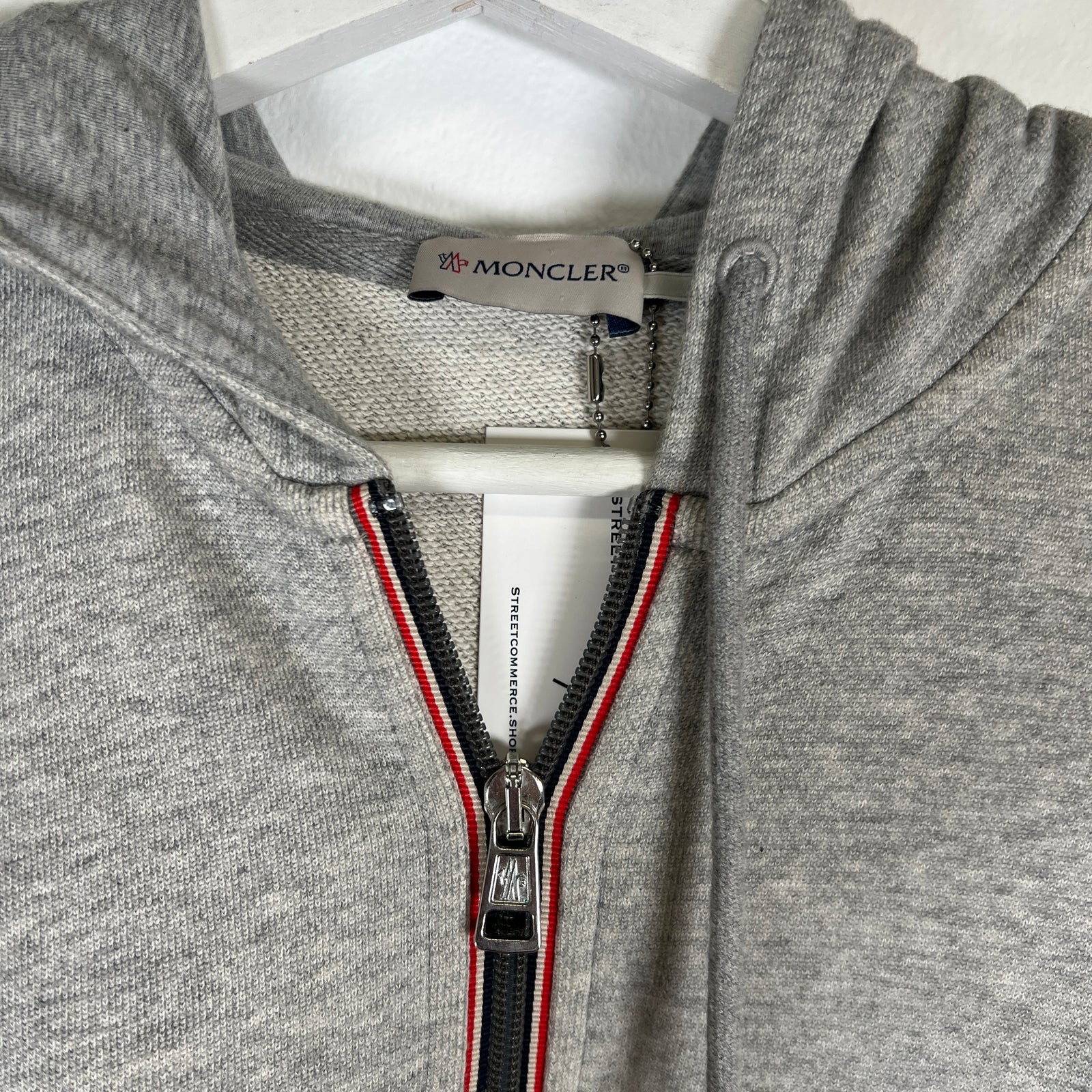 Moncler Grey Maglia Zip Up Hoodie