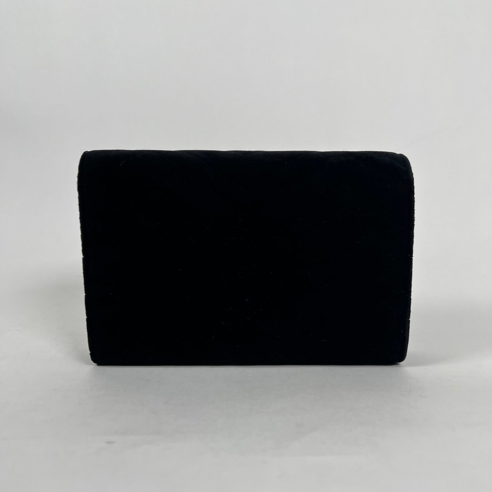 Gucci GG Marmont Matelasse Velvet Wallet Chain Black