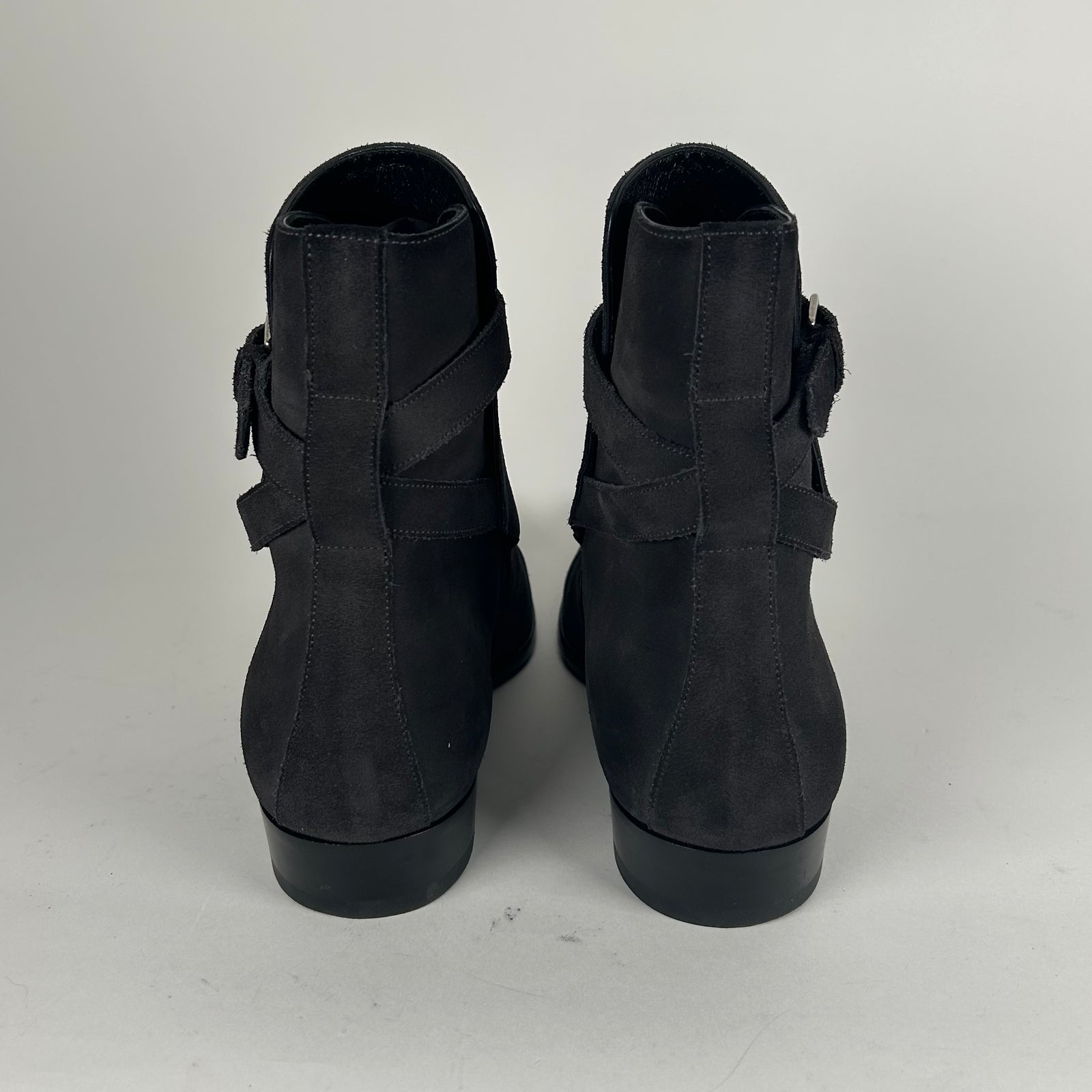 Saint Laurent Paris Charcoal Wyatt Jodphur Boots Size 45