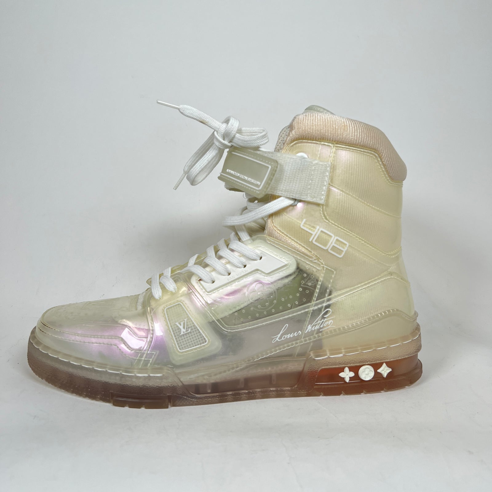 Louis Vuitton Transparent Sky 408 High Top Trainers Size LV 8.5