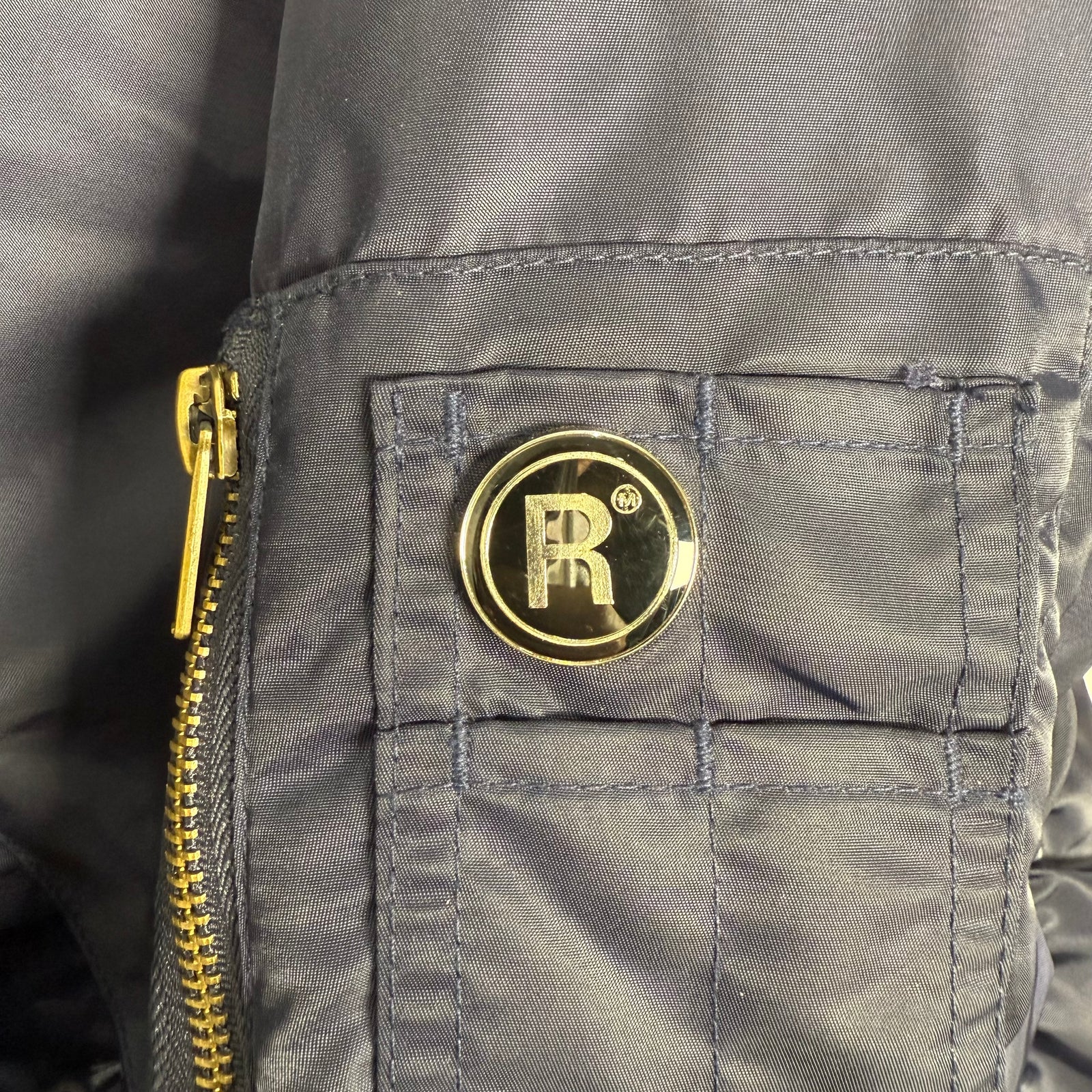 Martine Rose 'Classic' Navy Cropped Bomber Jacket Size S