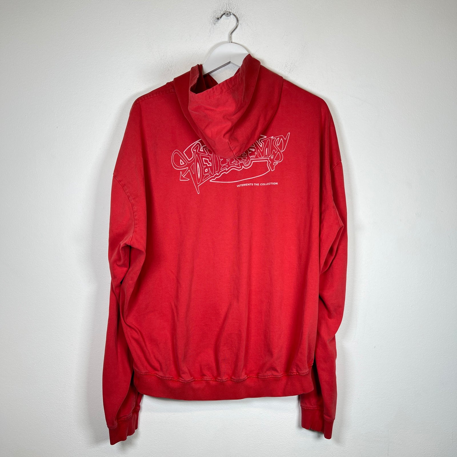 Vetements Red Graffiti Logo Hoodie Size XS