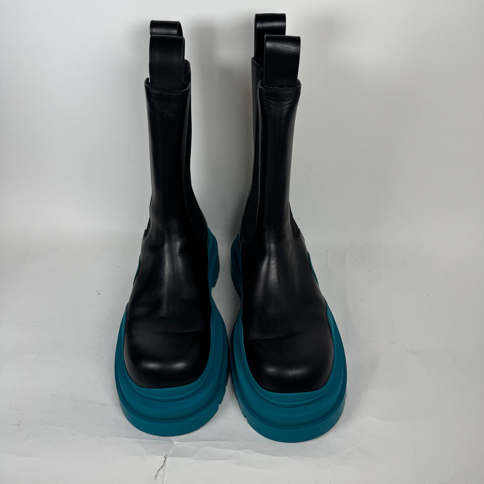 Bottega Veneta Black/Blue Tire Chelsea Boot Size 44
