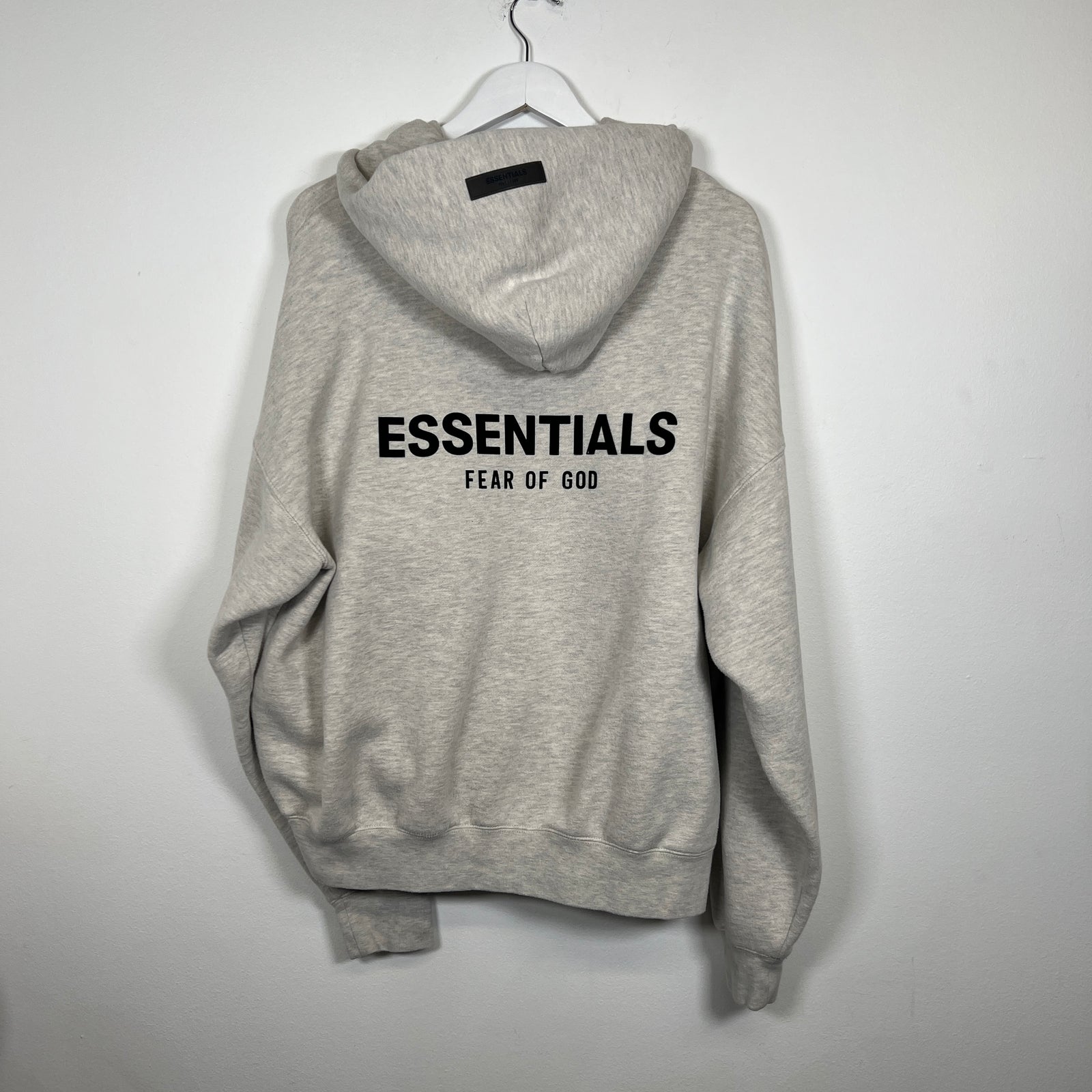 Essentials Light Grey Hoodie Sz M