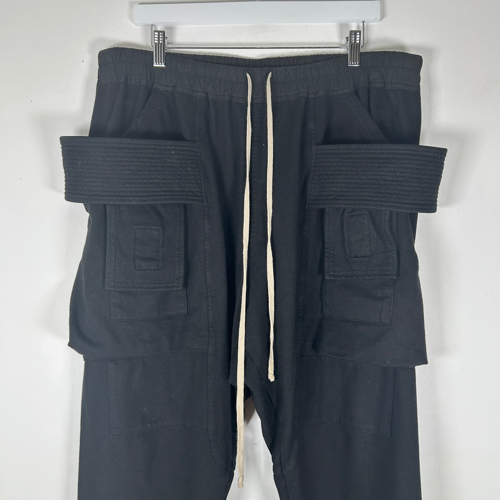 Rick Owens DRKSHDW Creatch Cargo Black Sweats Size XXL