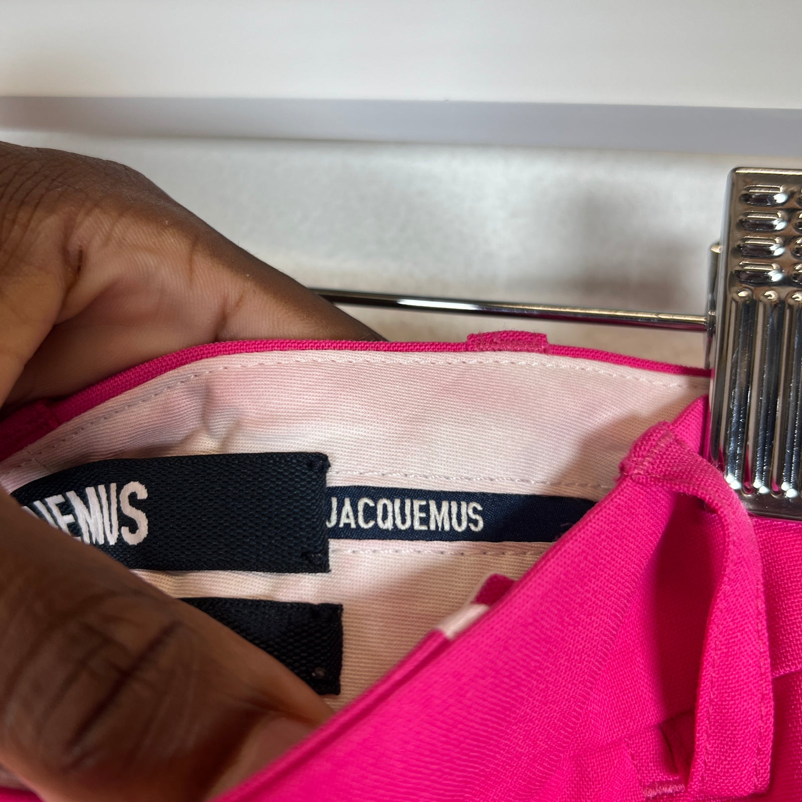 Jacquemus Pink La Papier High Wasted Trousers Size 24