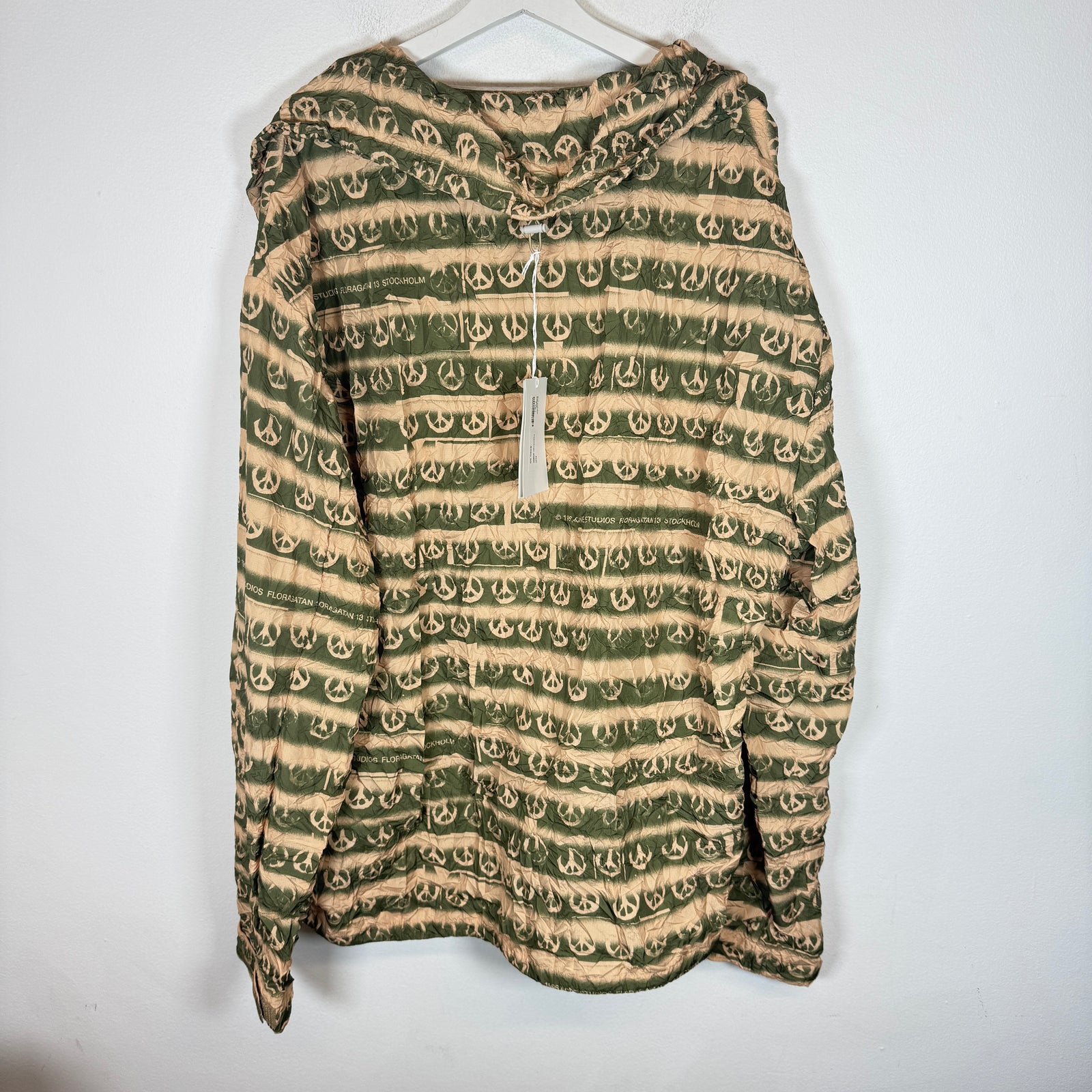 Acne Studios Peace Print Ripstop Jacket Size 50