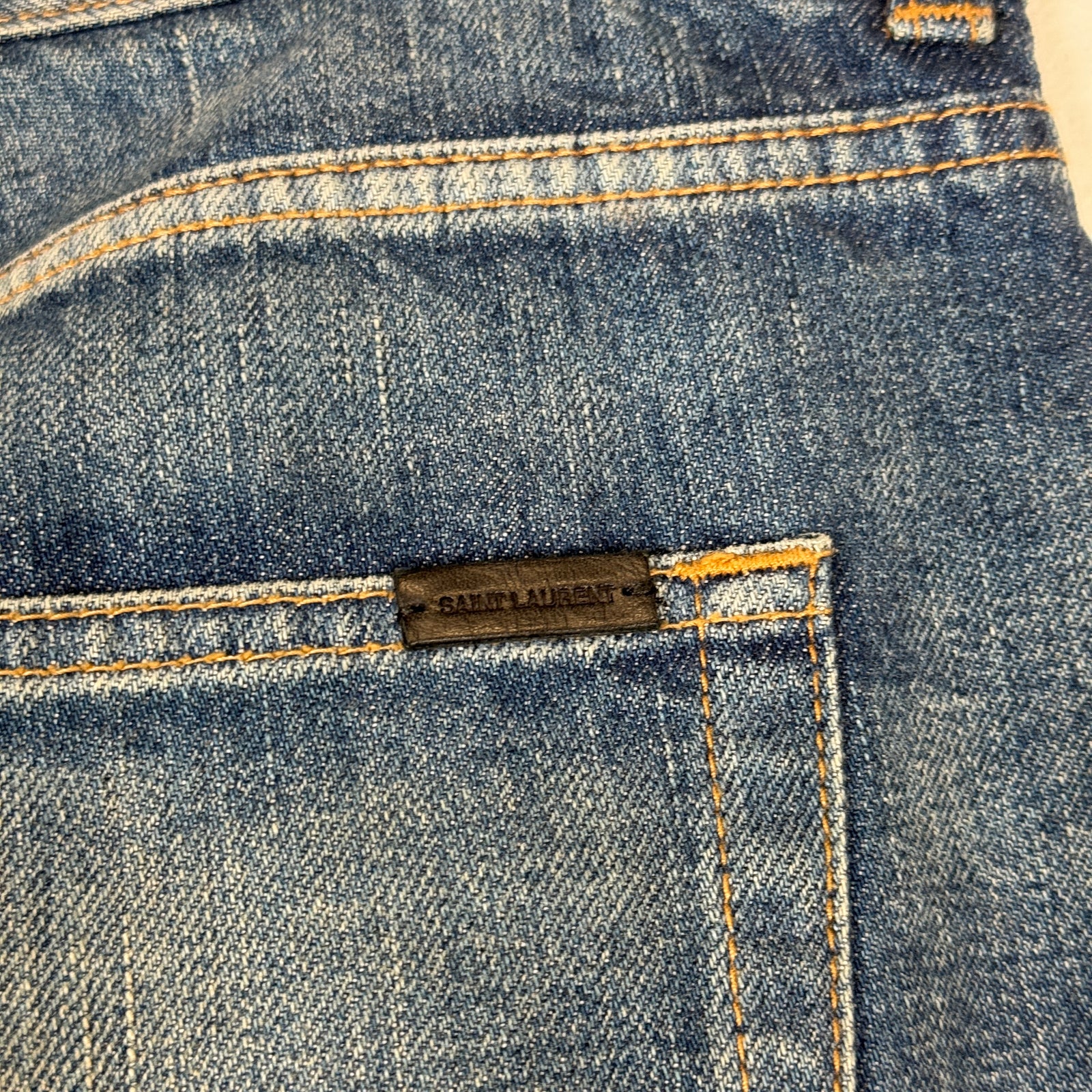 Saint Laurent Blue Washed D 18 Jeans Size 36