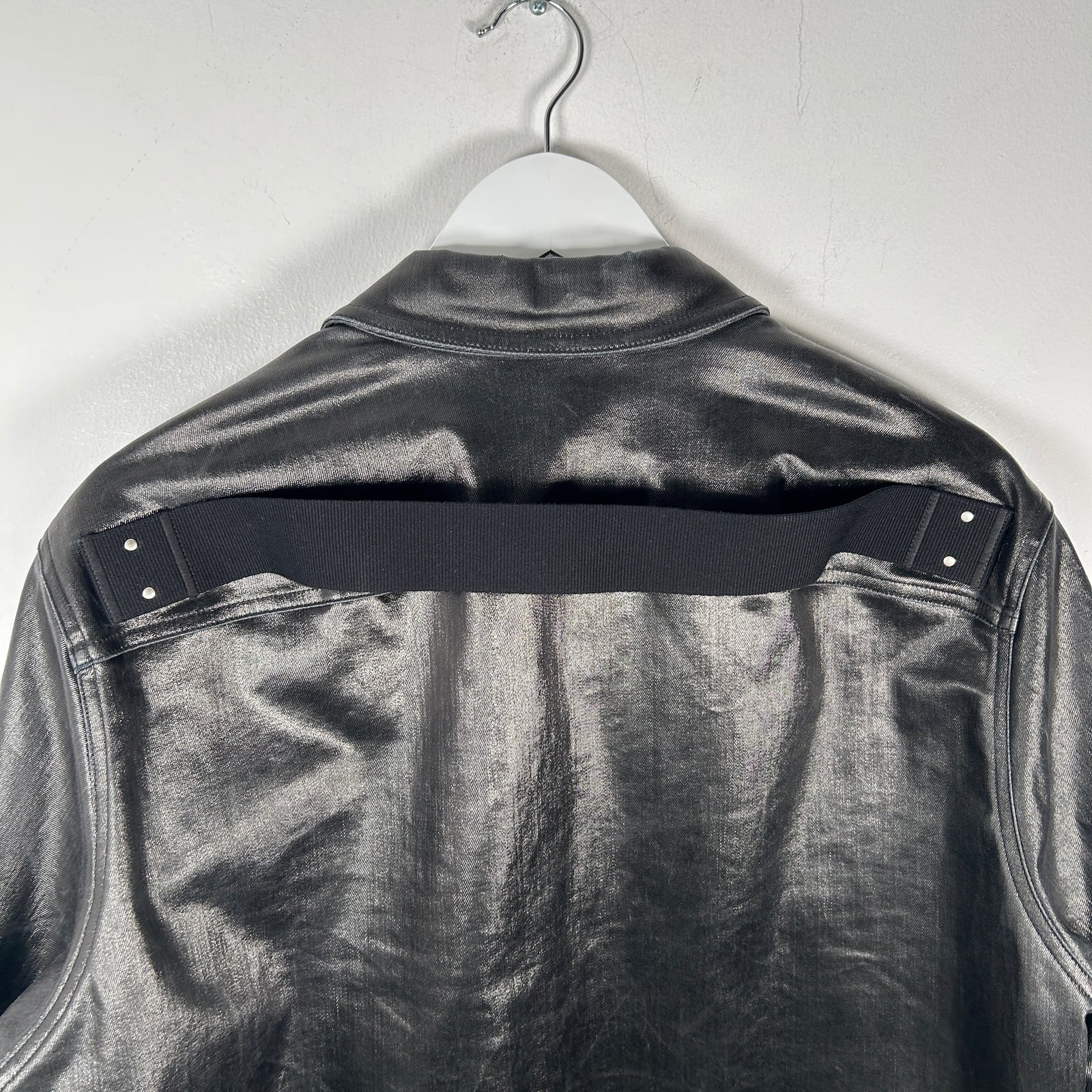 Rick Owens Black Wax Fog Pocket Jacket SS23 Size 42