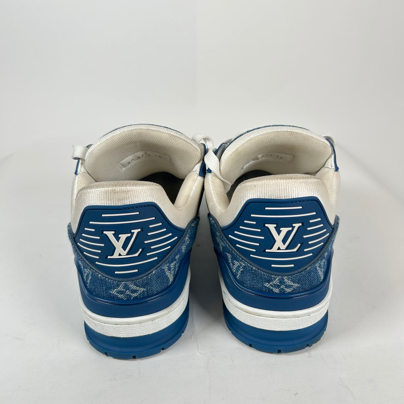 Louis Vuitton Blue Denim Monogram Trainer Size LV 10
