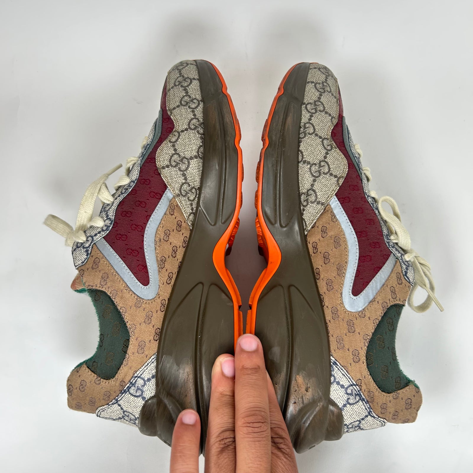 Gucci Burgundy GG Rhyton Sneaker Size GG 9