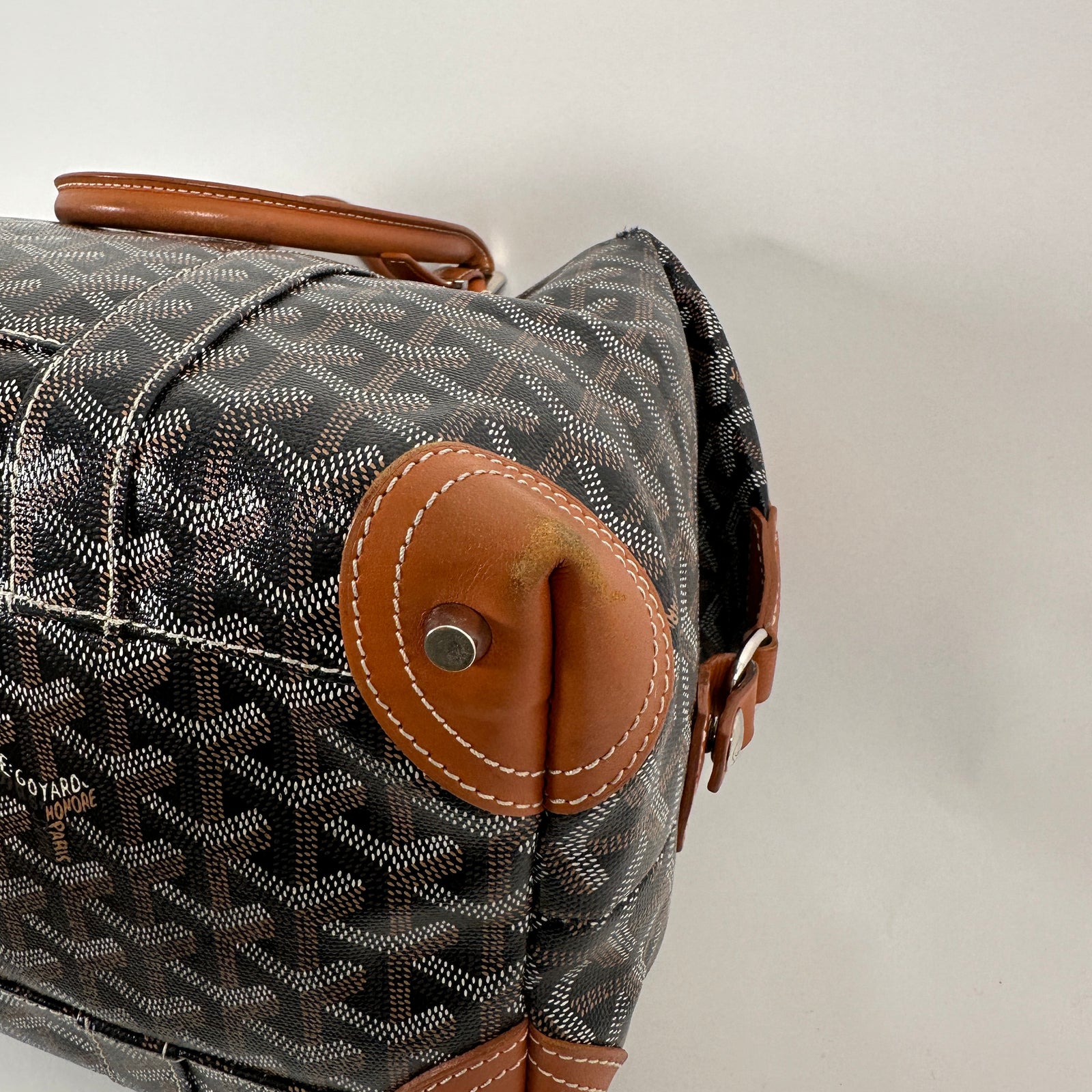Goyard Black & Tan Goyardine Boeing 30
