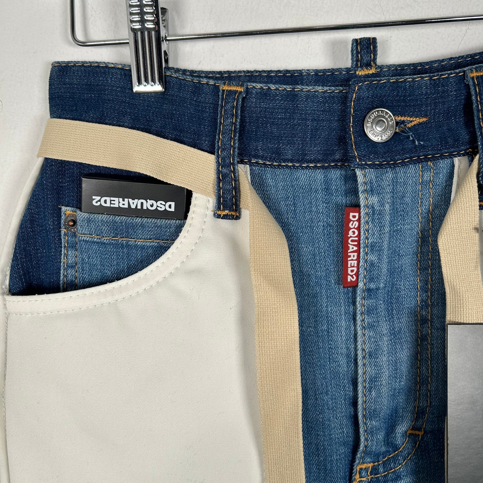 Dsquared Inside Out Denim Skirt Size 38/XS