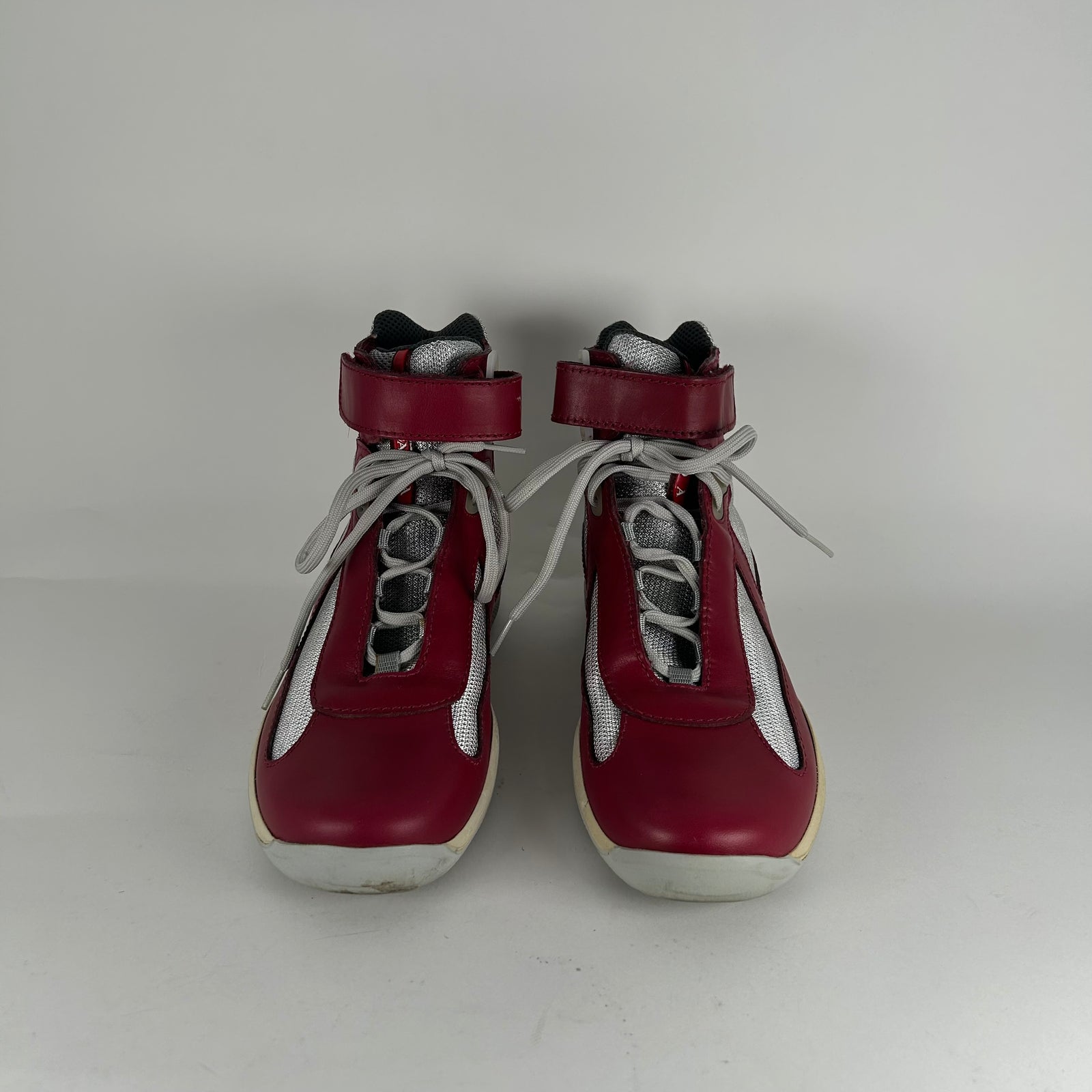 Prada America's Cup Burgundy Sneakers Size 9.5