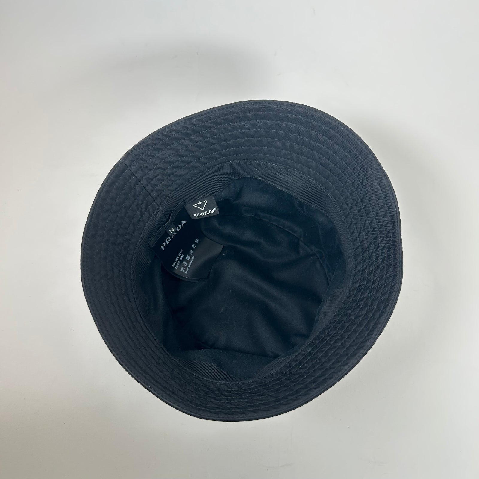 Prada Black ReNylon Bucket Hat Size M